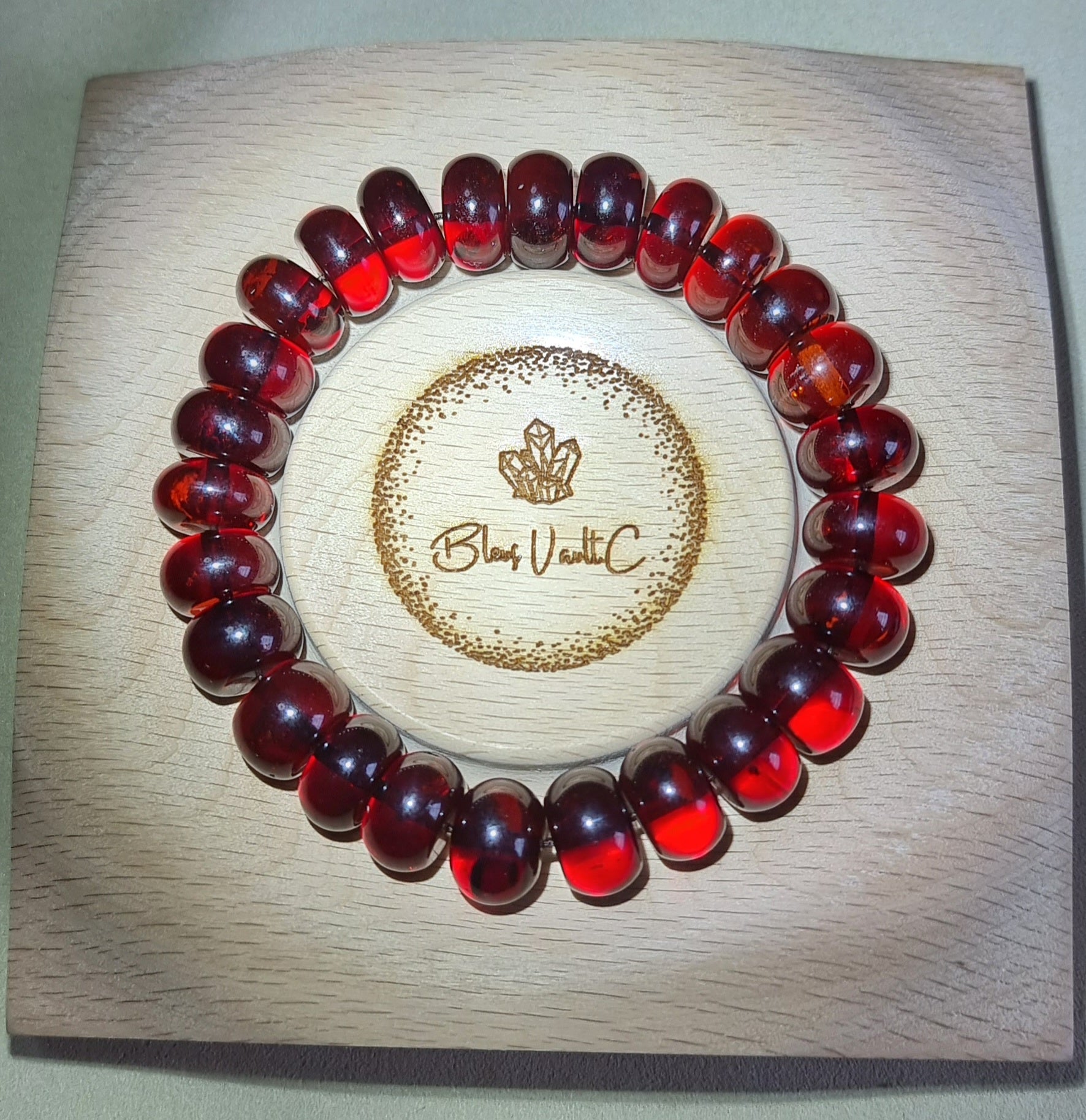 Red Amber, aka Blood Amber (Premium Grade) w Certification 13mm 血珀 - Bleus Vault.C 