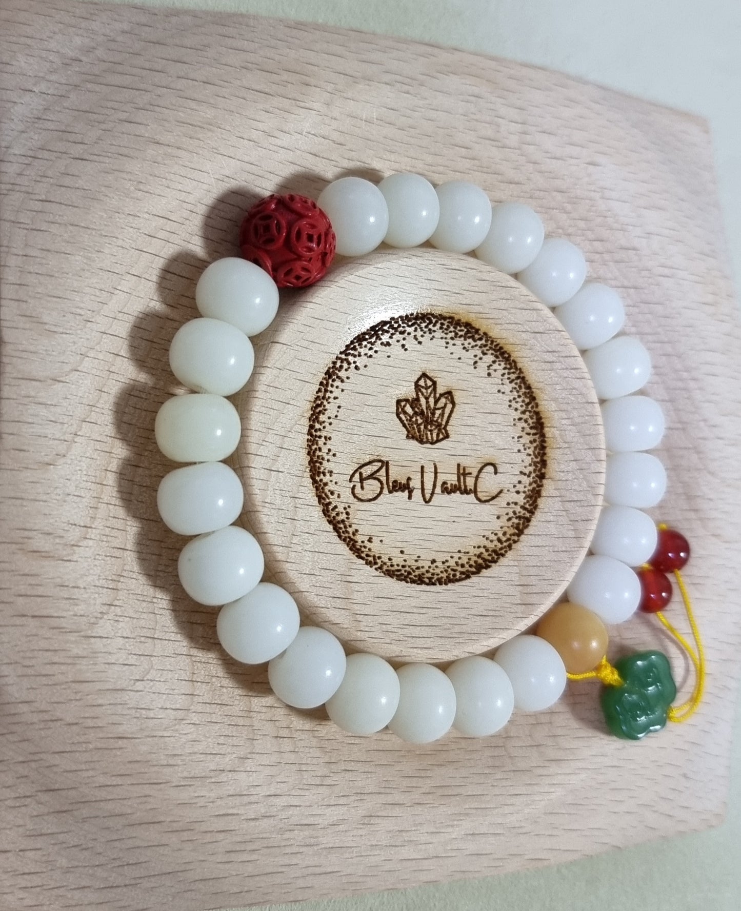 Bodhi Seed Chess Bracelet w Cinnabar 菩提 - Bleus Vault.C 