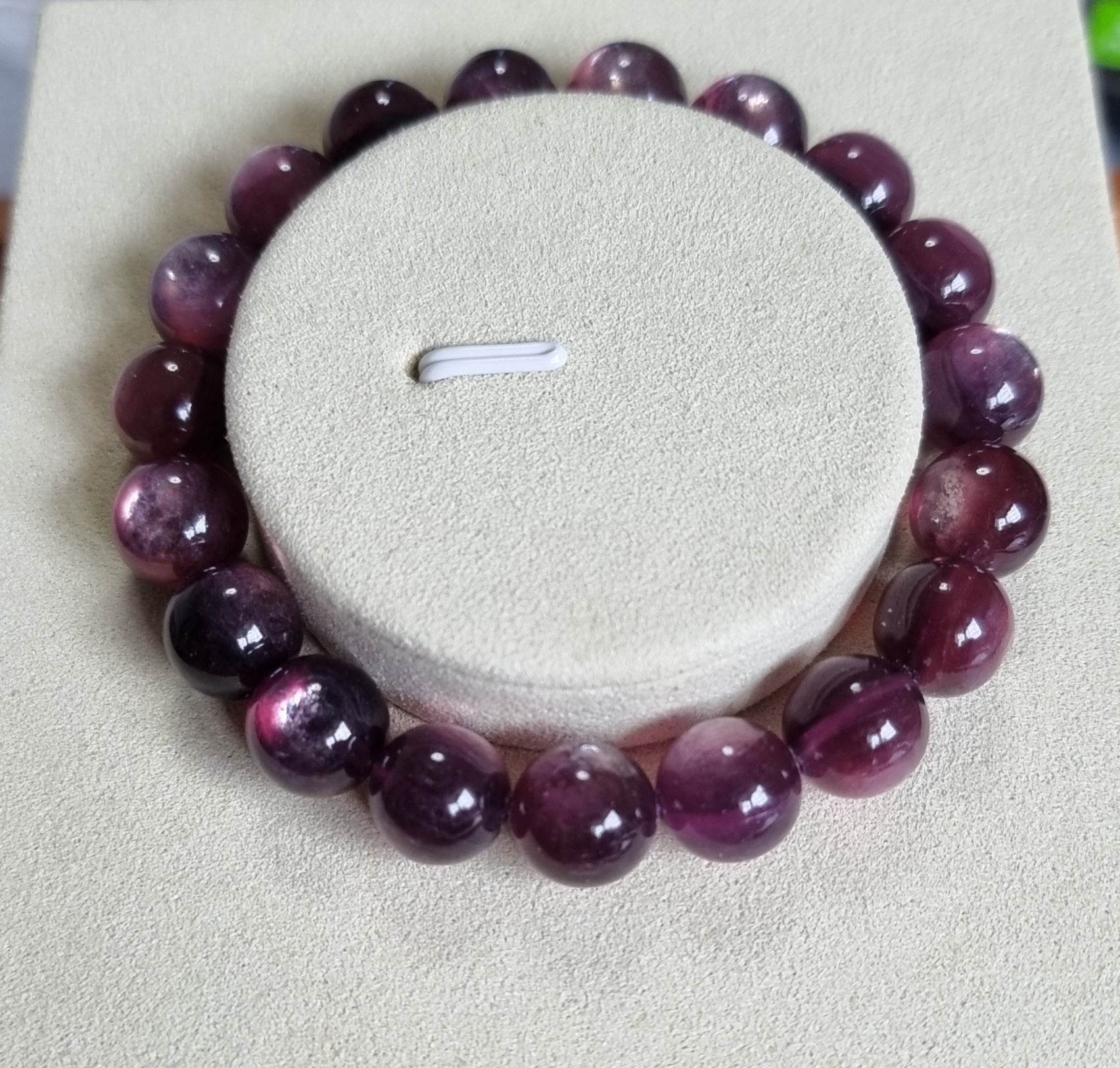 Lepidolite Purple Red (Premium Grade)10.5mm 紫锂云母 - Bleus Vault.C 