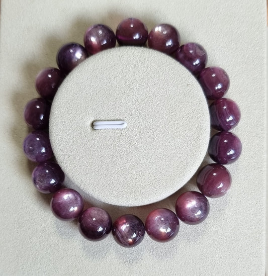 Lepidolite Purple Red (Premium Grade)11.5mm 紫锂云母 - Bleus Vault.C 