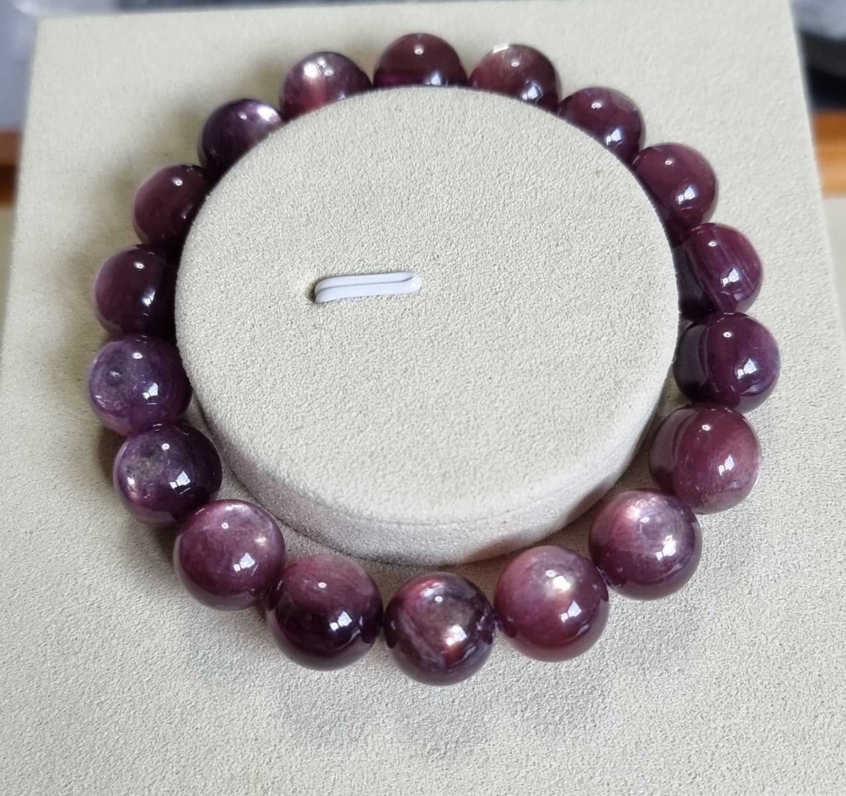 Lepidolite Purple Red (Premium Grade)11.5mm 紫锂云母 - Bleus Vault.C 