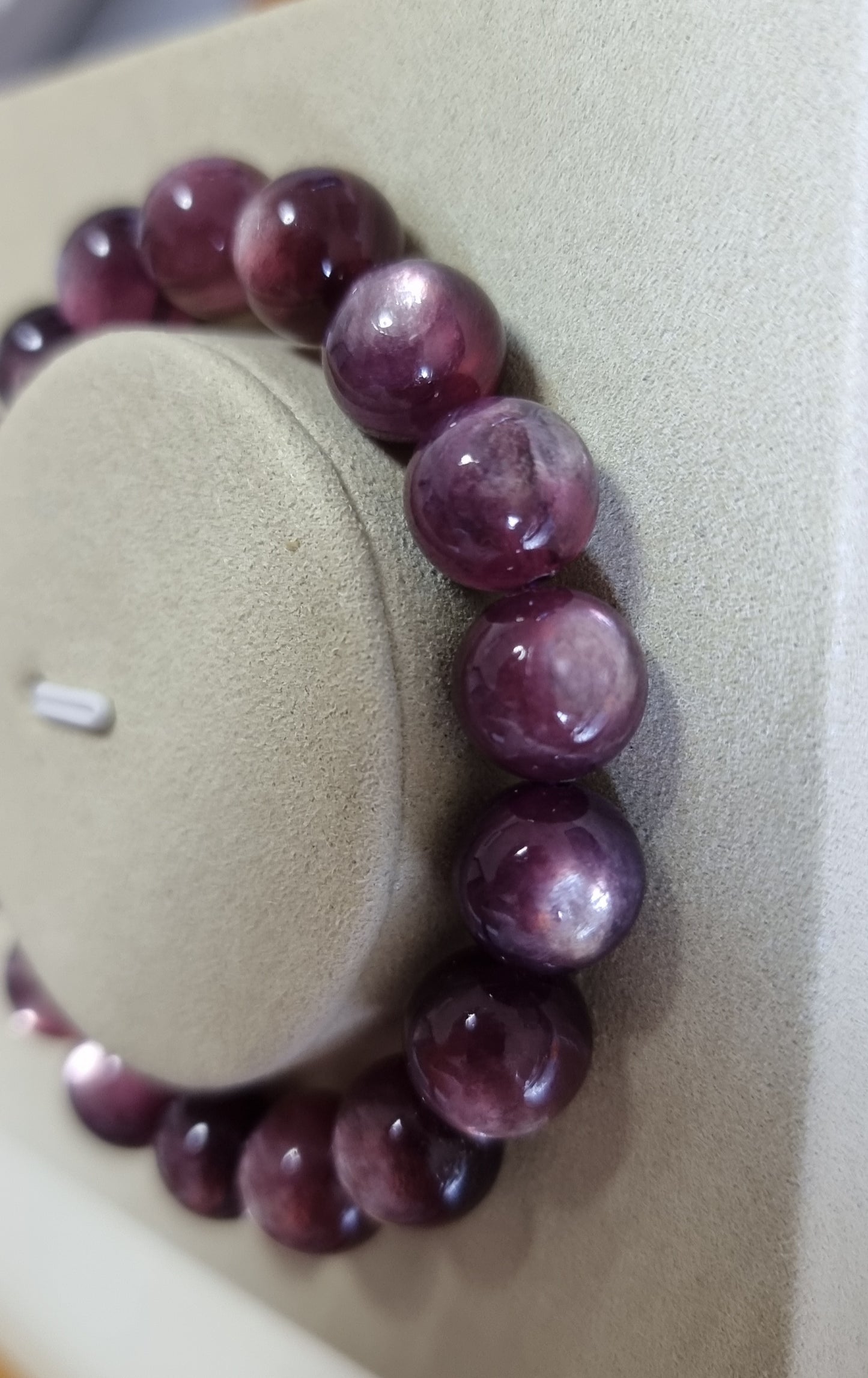 Lepidolite Purple Red (Premium Grade)11.5mm 紫锂云母 - Bleus Vault.C 