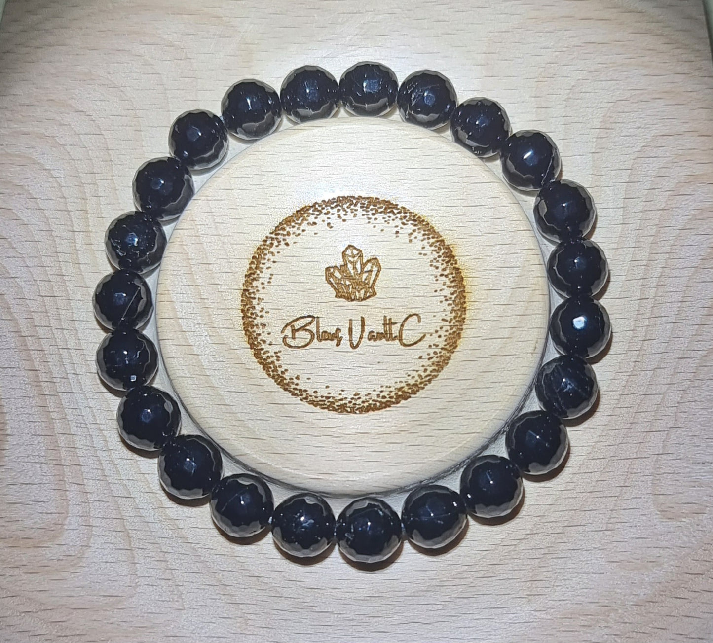 Black Tourmaline Faceted Round 8.5mm 黑碧玺 - Bleus Vault.C 