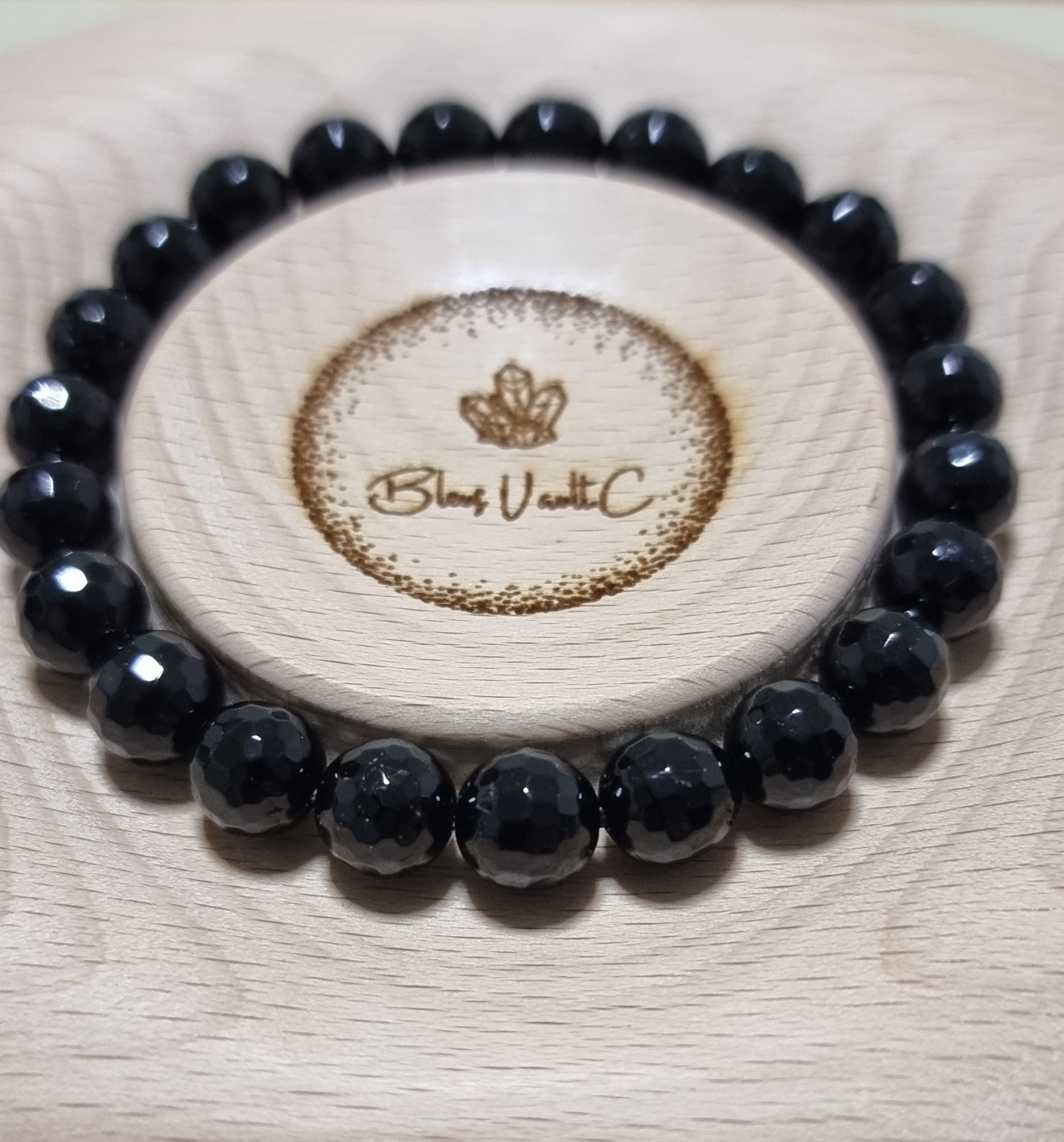 Black Tourmaline Faceted Round 8.5mm 黑碧玺 - Bleus Vault.C 