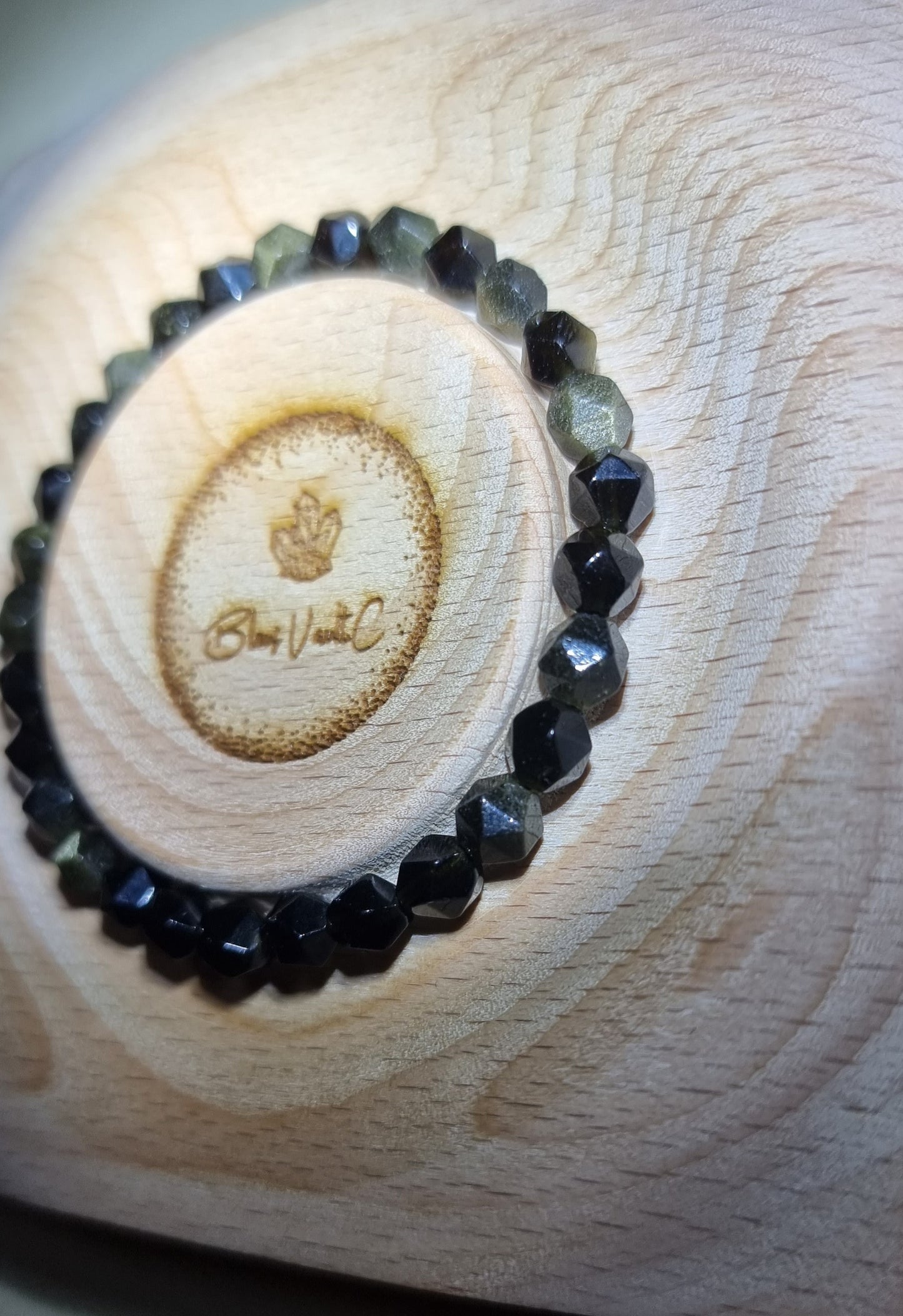 Gold Sheen Obsidian Faceted 6mm 金曜石 - Bleus Vault.C 