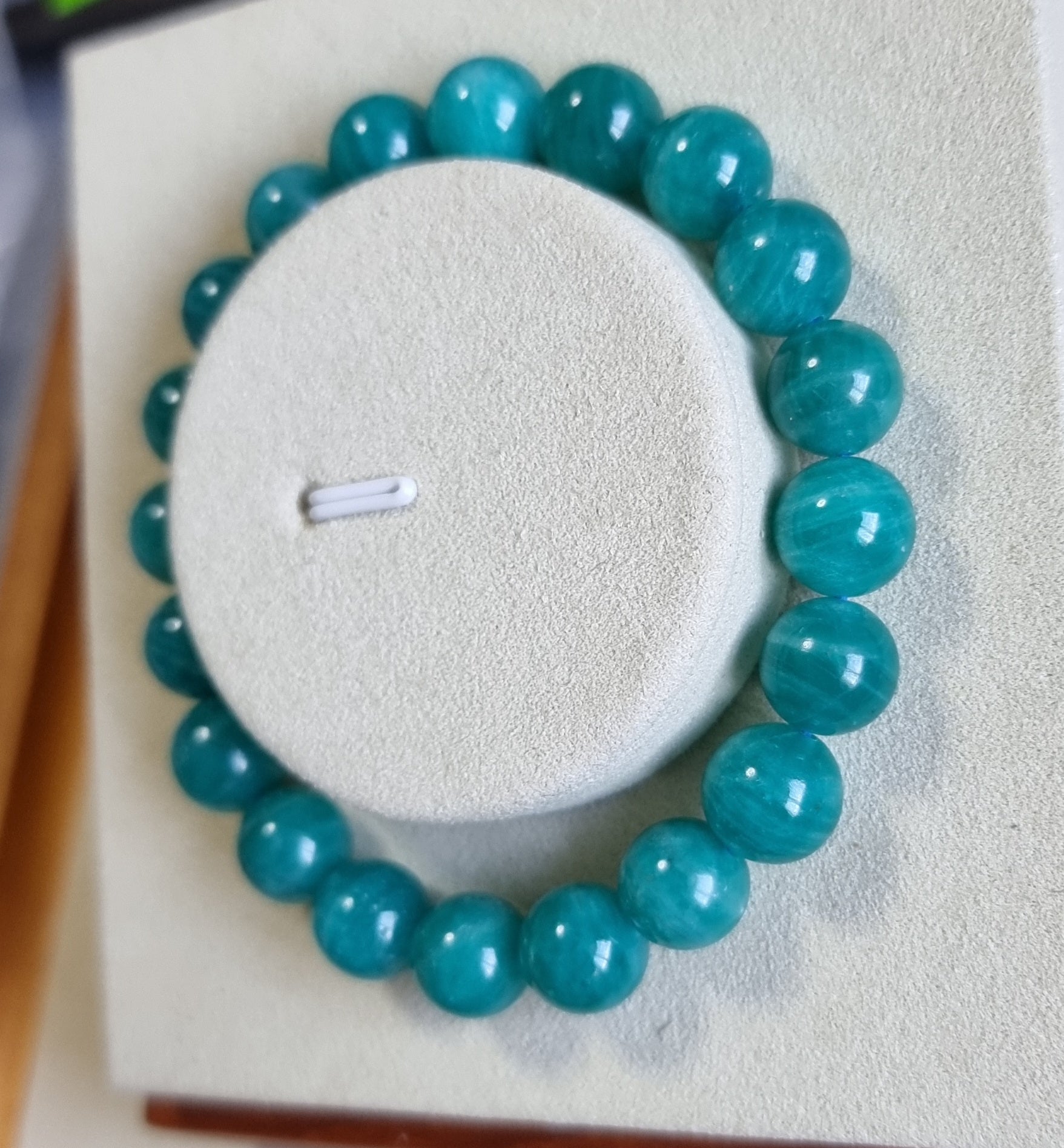 Amazonite (Premium Grade) with Certification 10.1mm 天河石 - Bleus Vault.C 