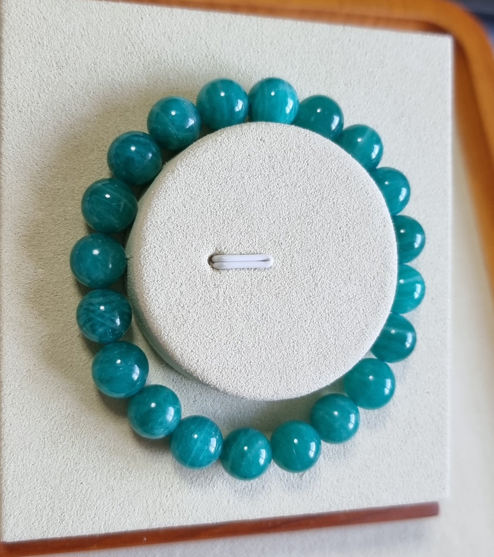 Amazonite (Premium Grade) with Certification 10.1mm 天河石 - Bleus Vault.C 