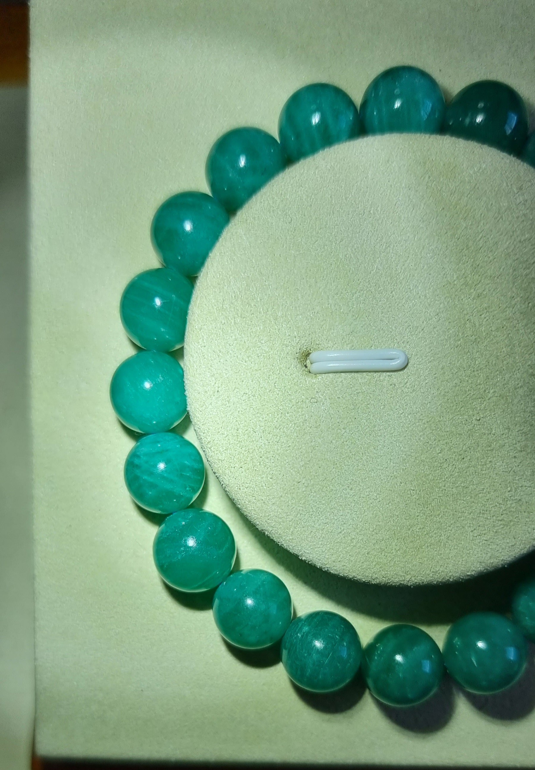 Amazonite (Premium Grade) with Certification 10.1mm 天河石 - Bleus Vault.C 