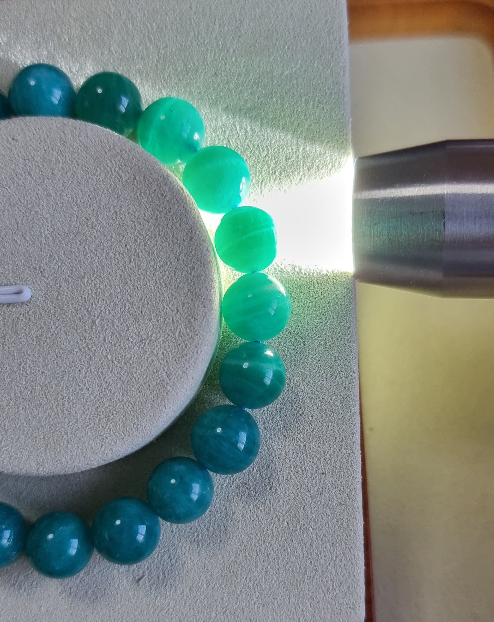 Amazonite (Premium Grade) with Certification 10.1mm 天河石 - Bleus Vault.C 