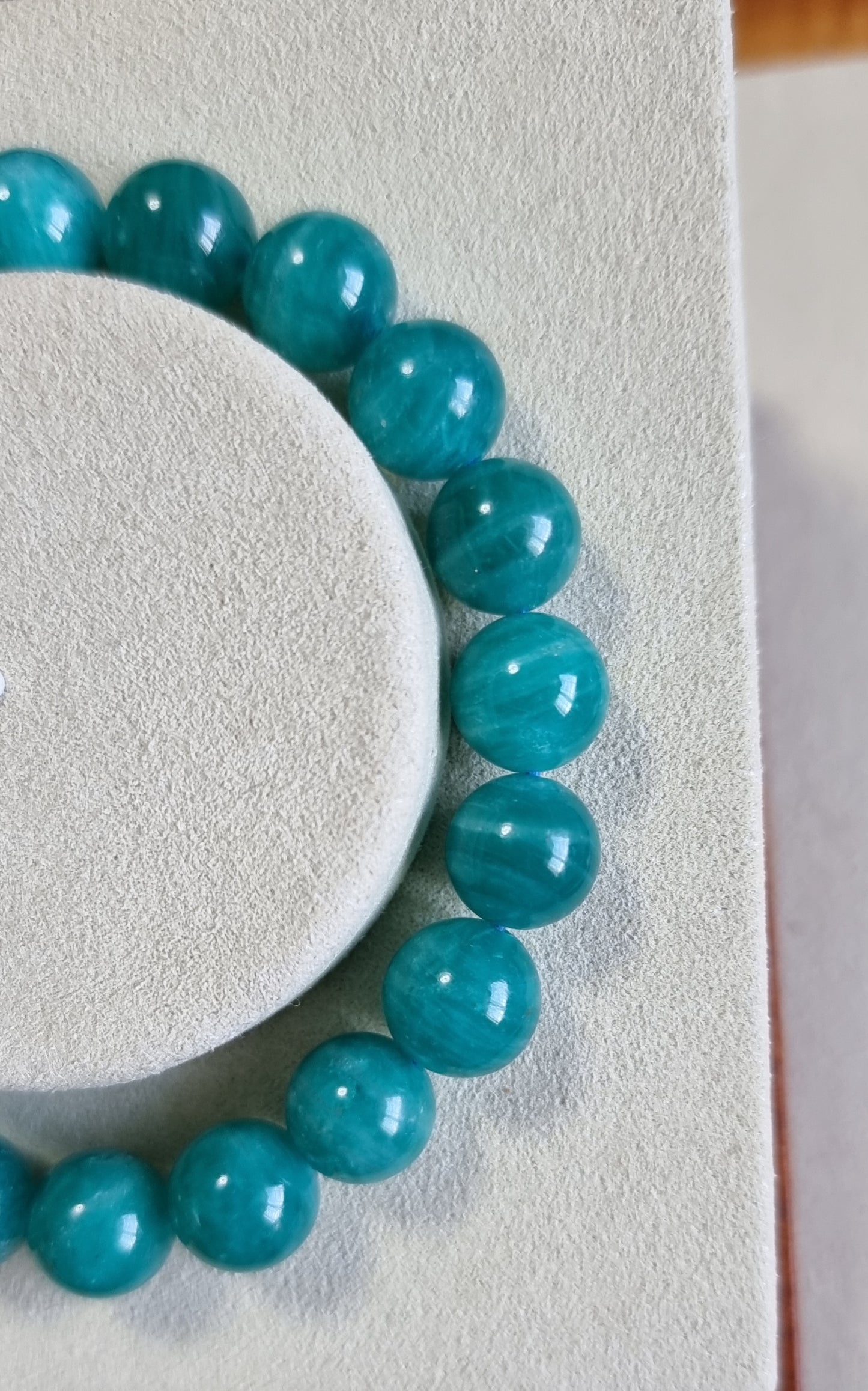 Amazonite (Premium Grade) with Certification 10.1mm 天河石 - Bleus Vault.C 