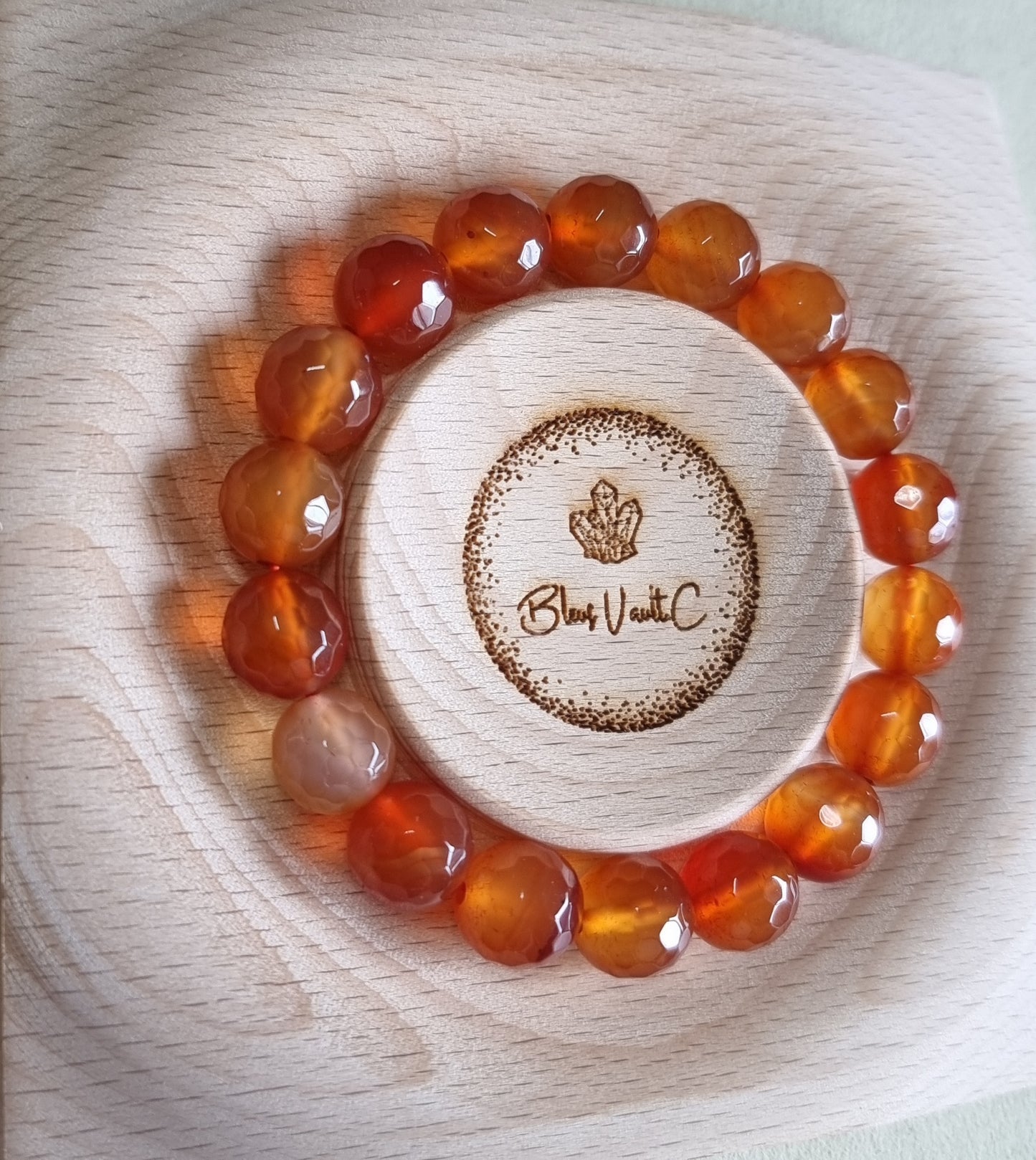 Carnelian Faceted 10mm 红玛瑙 - Bleus Vault.C 