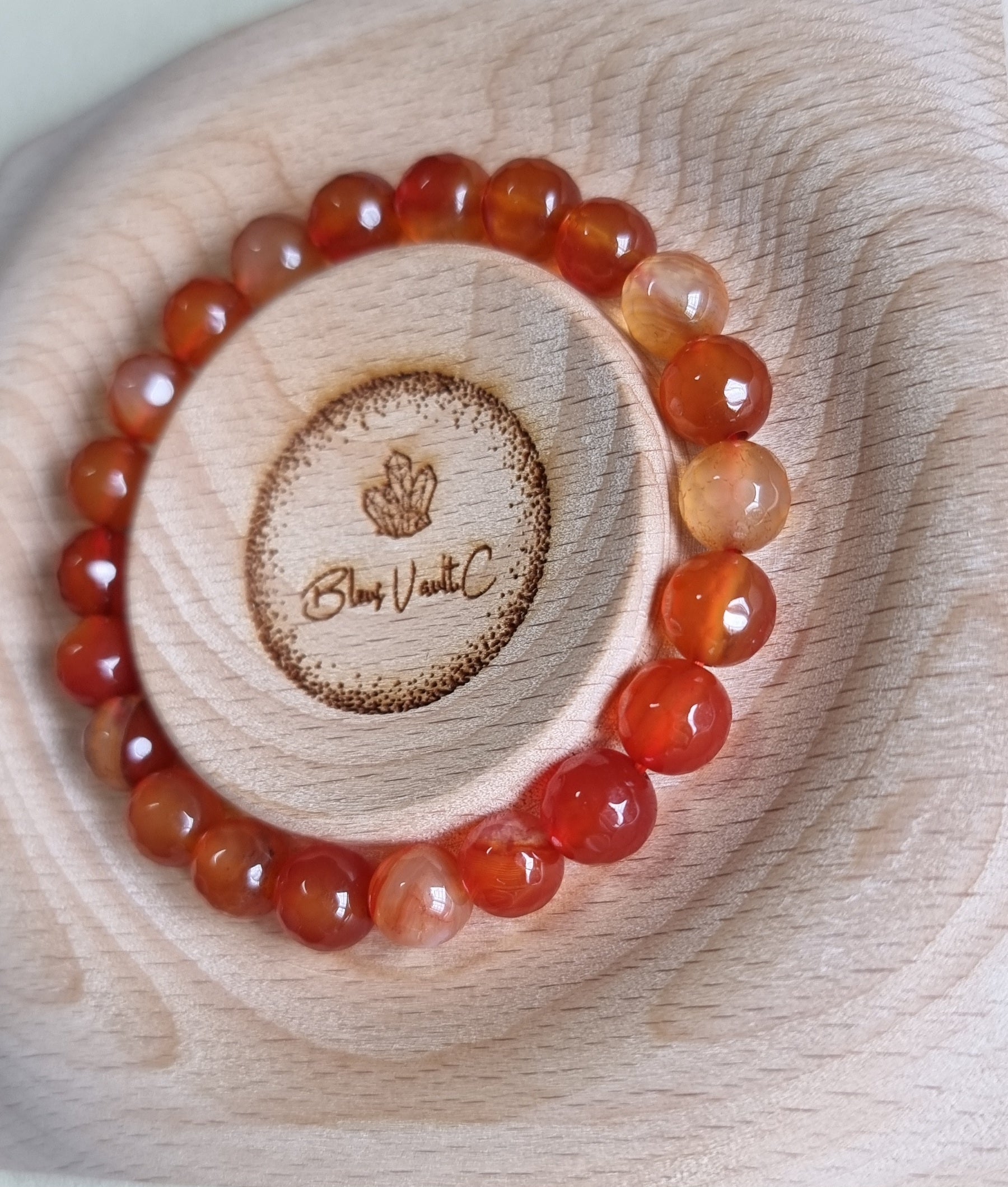 Carnelian Faceted 8mm 红玛瑙 - Bleus Vault.C 