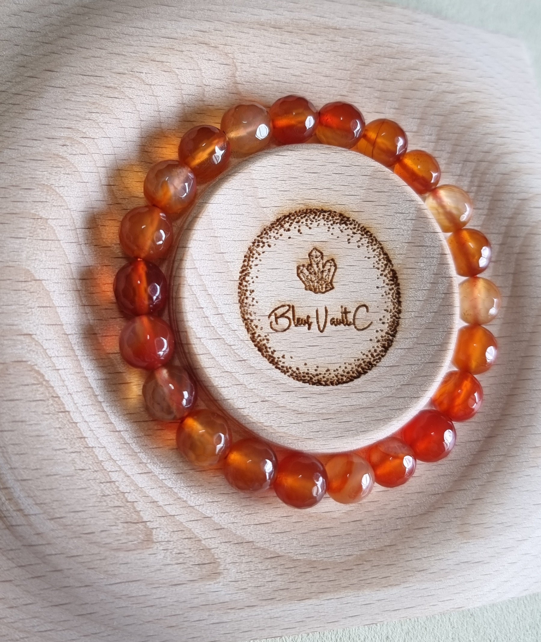 Carnelian Faceted 8mm 红玛瑙 - Bleus Vault.C 