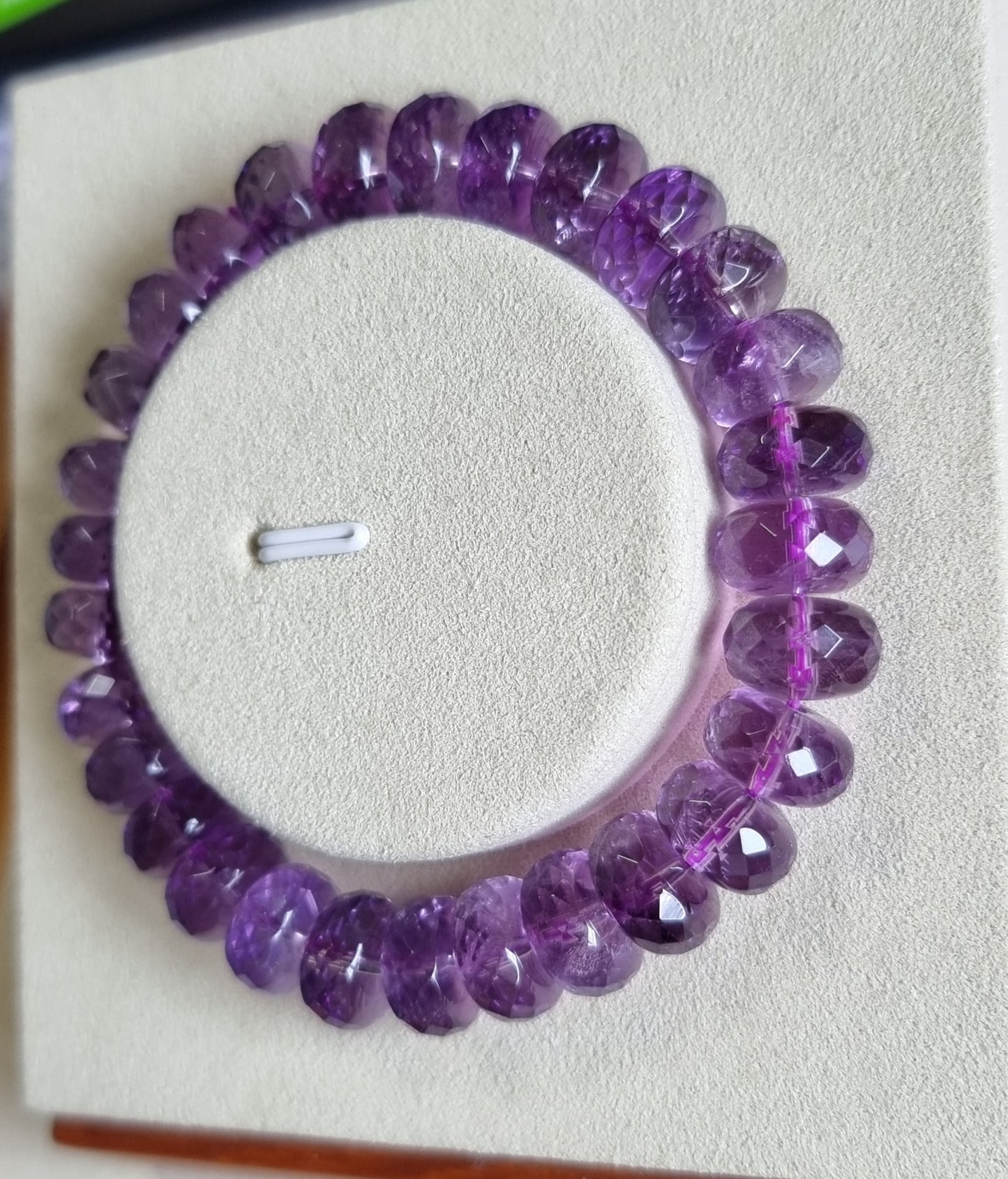 Amethyst Faceted Rondelle with Certification 12mm (Premium Grade) 紫晶 - Bleus Vault.C 