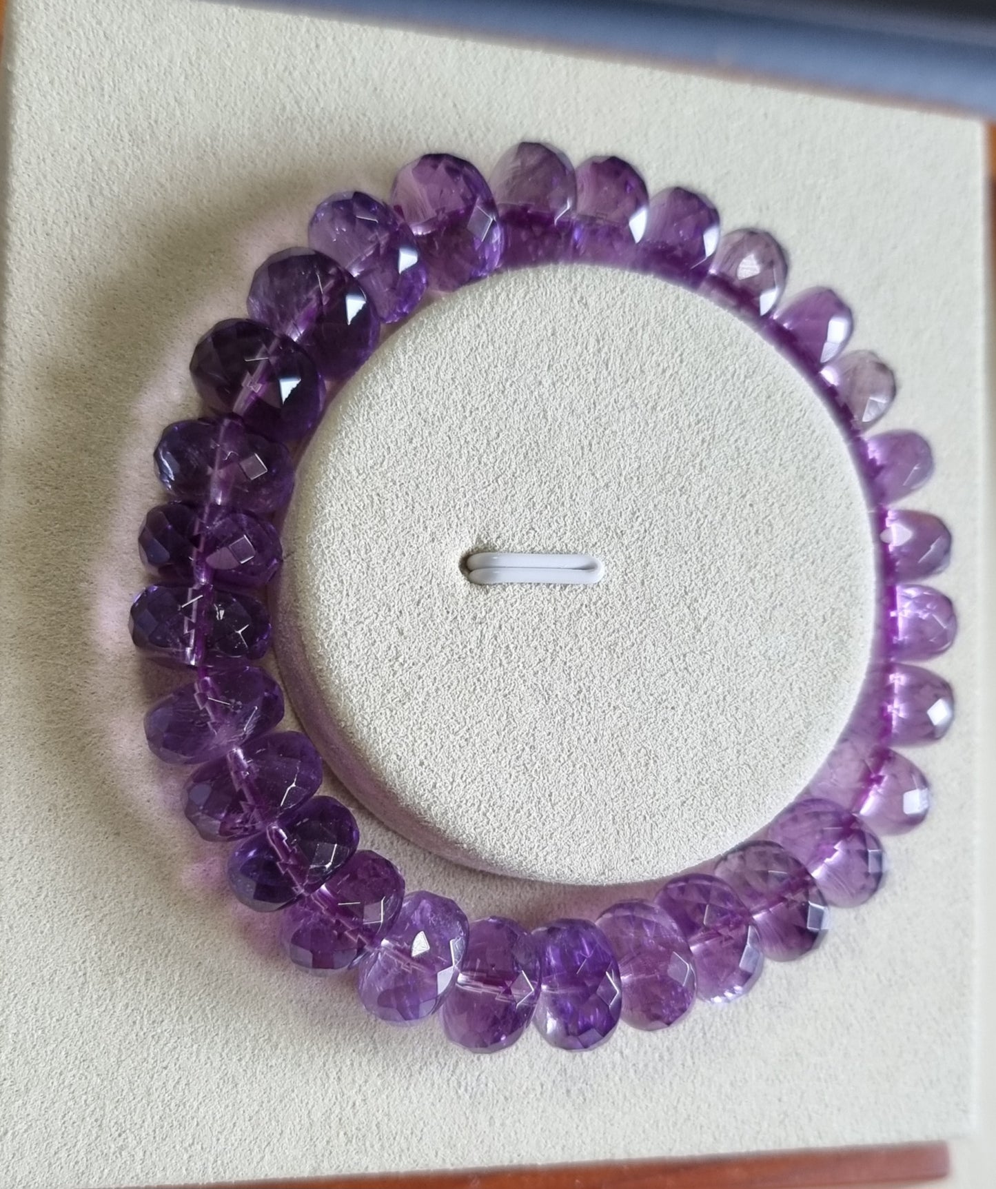 Amethyst Faceted Rondelle with Certification 12mm (Premium Grade) 紫晶 - Bleus Vault.C 