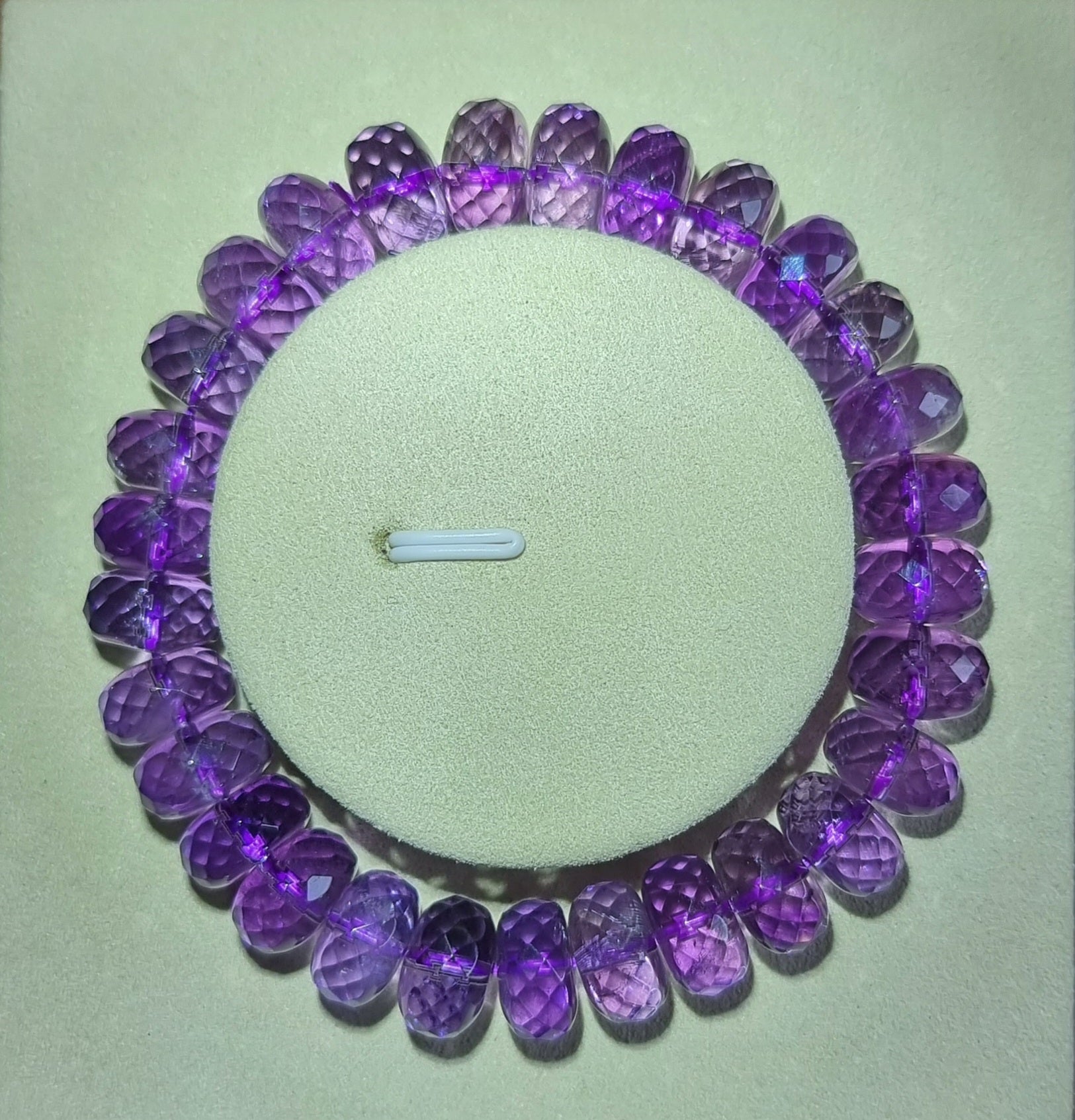 Amethyst Faceted Rondelle with Certification 12mm (Premium Grade) 紫晶 - Bleus Vault.C 