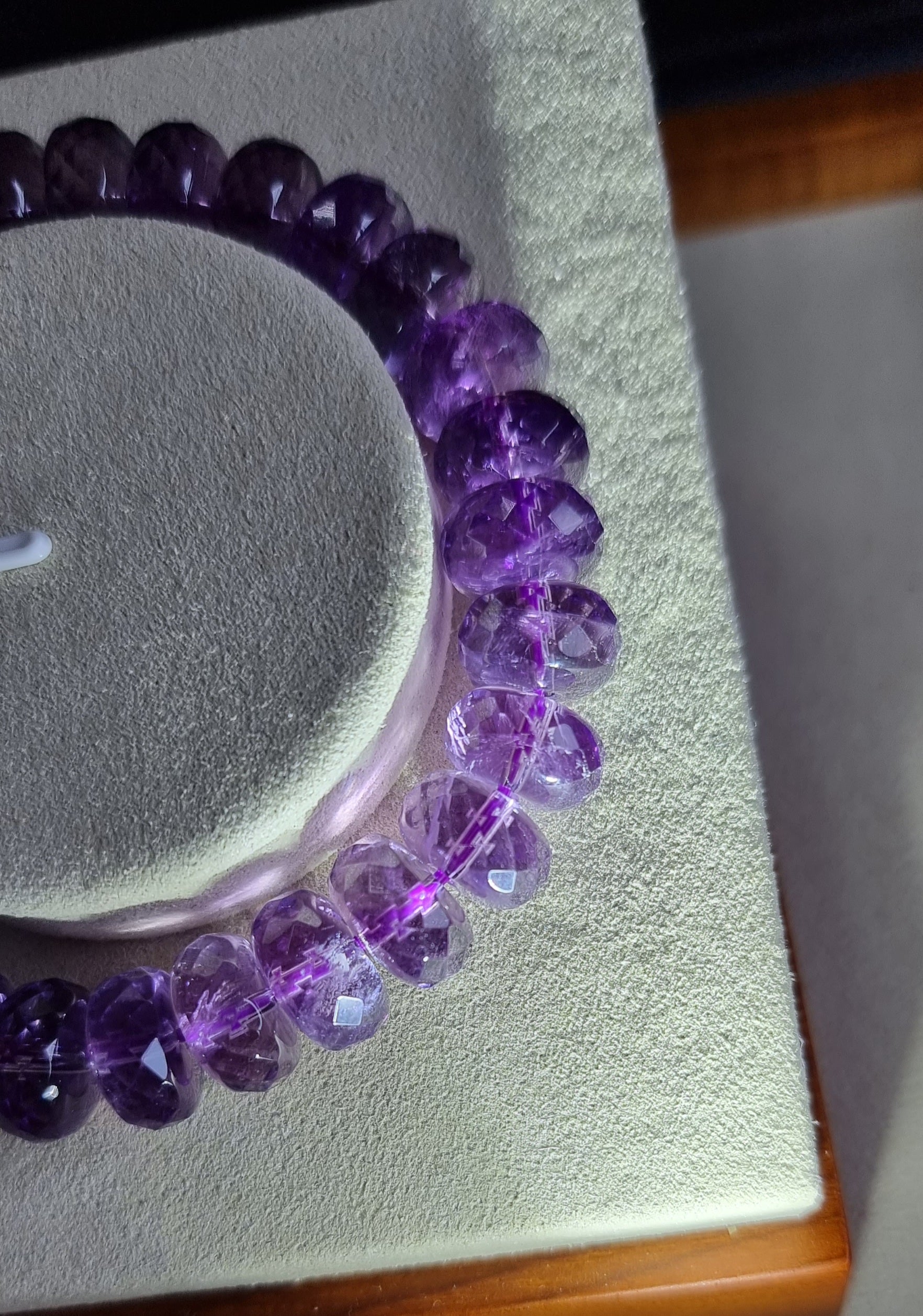 Amethyst Faceted Rondelle with Certification 12mm (Premium Grade) 紫晶 - Bleus Vault.C 