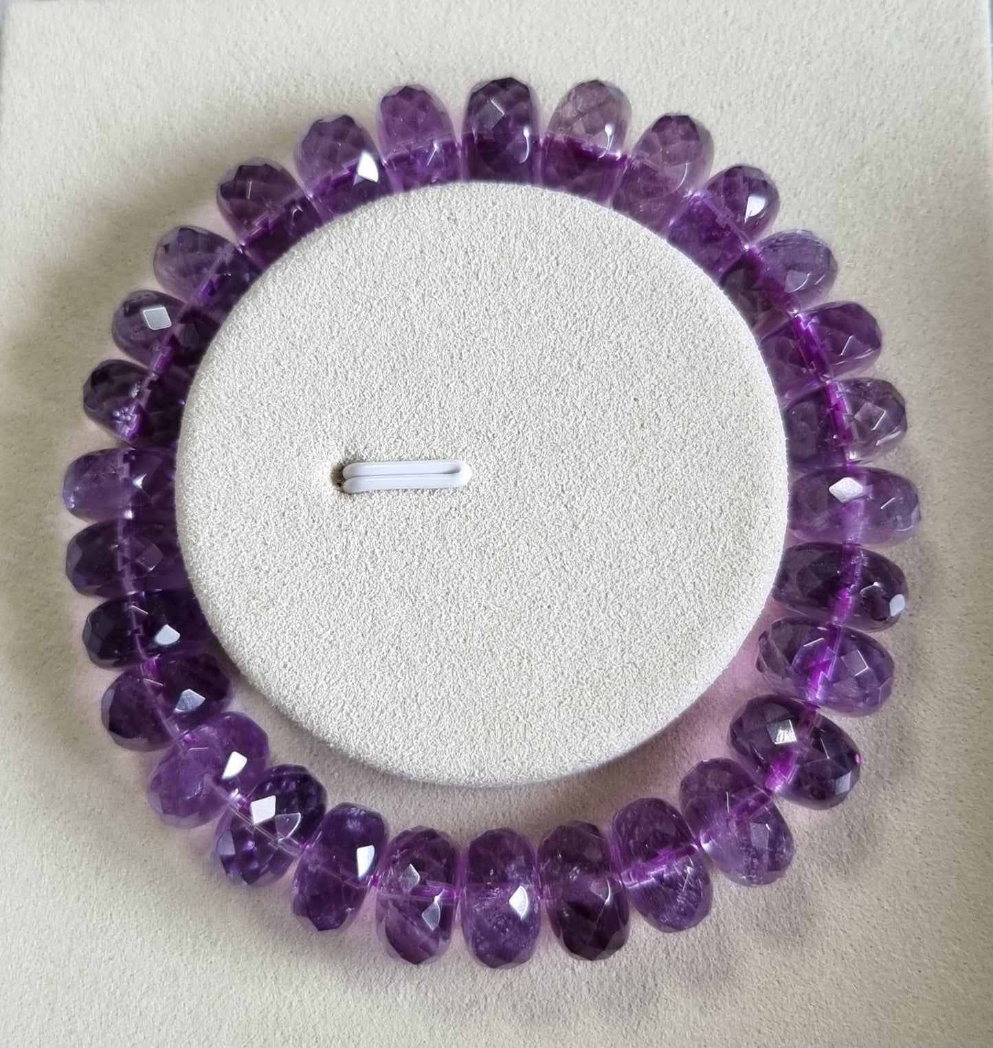 Amethyst Faceted Rondelle with Certification 12mm (Premium Grade) 紫晶 - Bleus Vault.C 