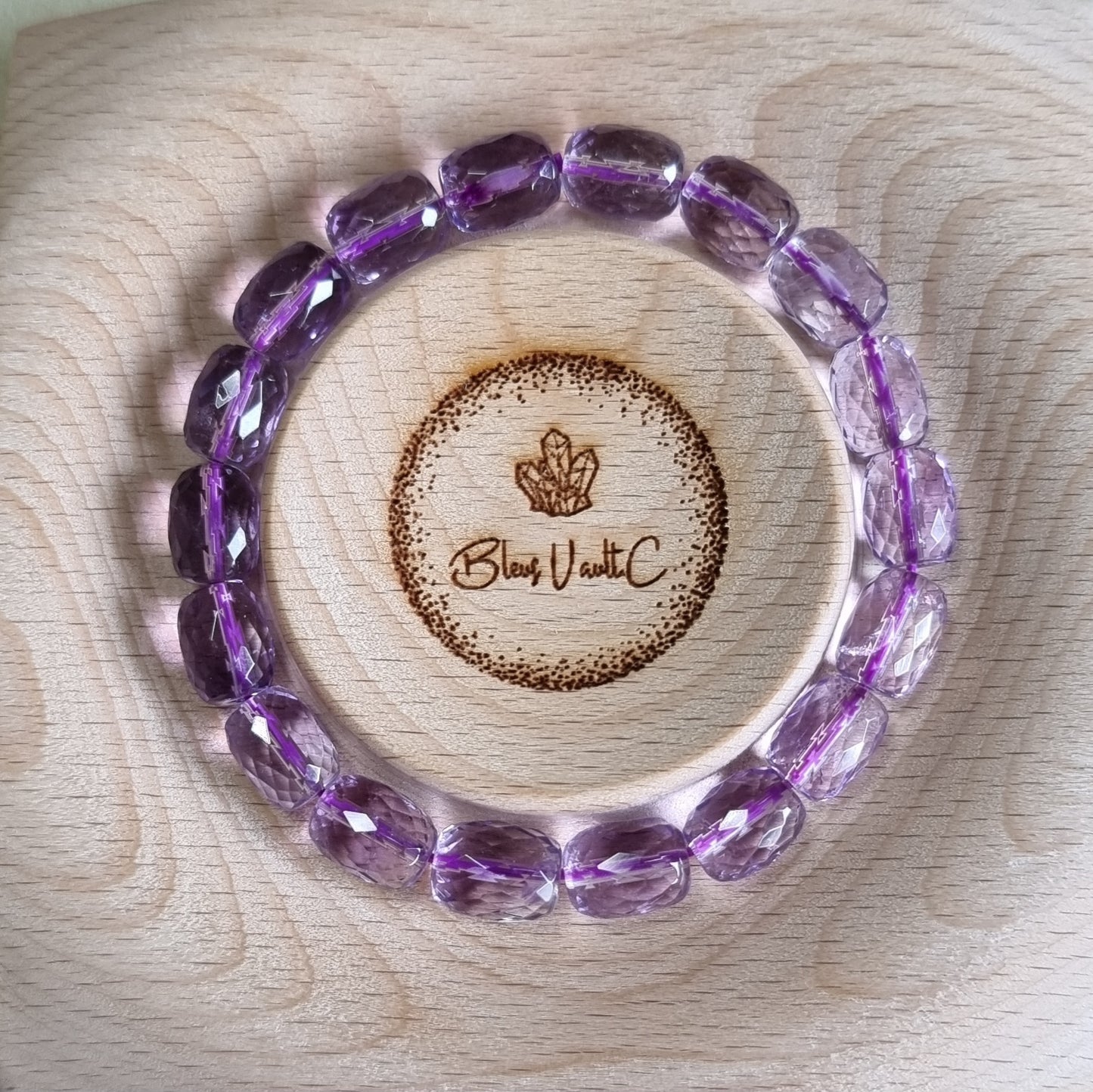 Amethyst Faceted Barrel with Certification 8mm (Premium Grade) 紫晶 - Bleus Vault.C 