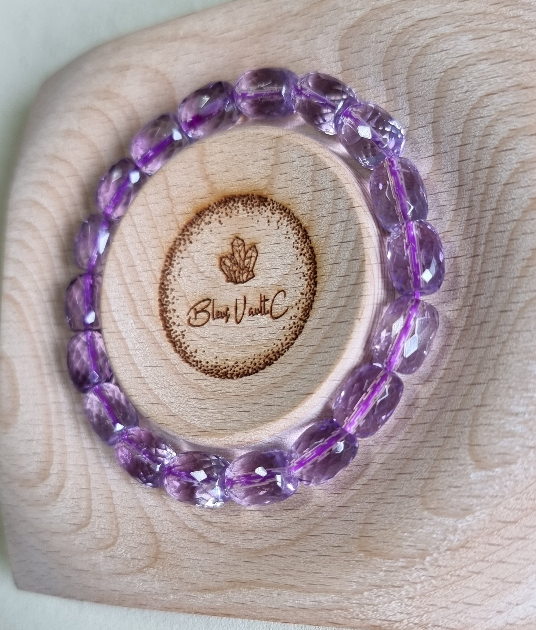 Amethyst Faceted Barrel with Certification 8mm (Premium Grade) 紫晶 - Bleus Vault.C 