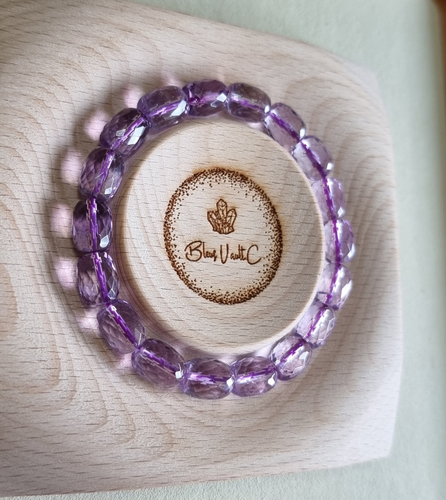 Amethyst Faceted Barrel with Certification 8mm (Premium Grade) 紫晶 - Bleus Vault.C 