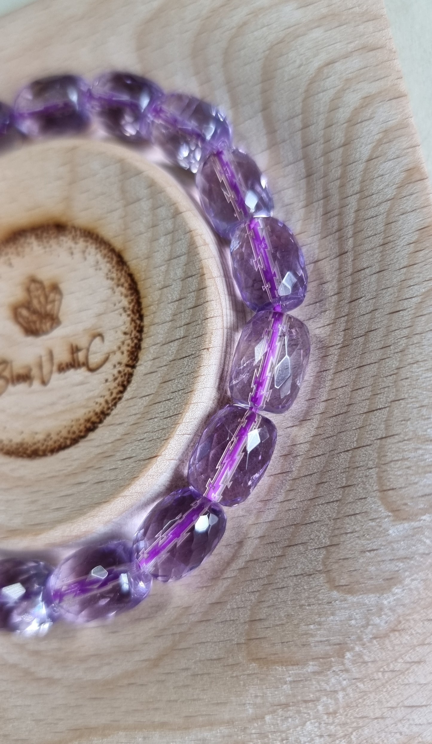 Amethyst Faceted Barrel with Certification 8mm (Premium Grade) 紫晶 - Bleus Vault.C 