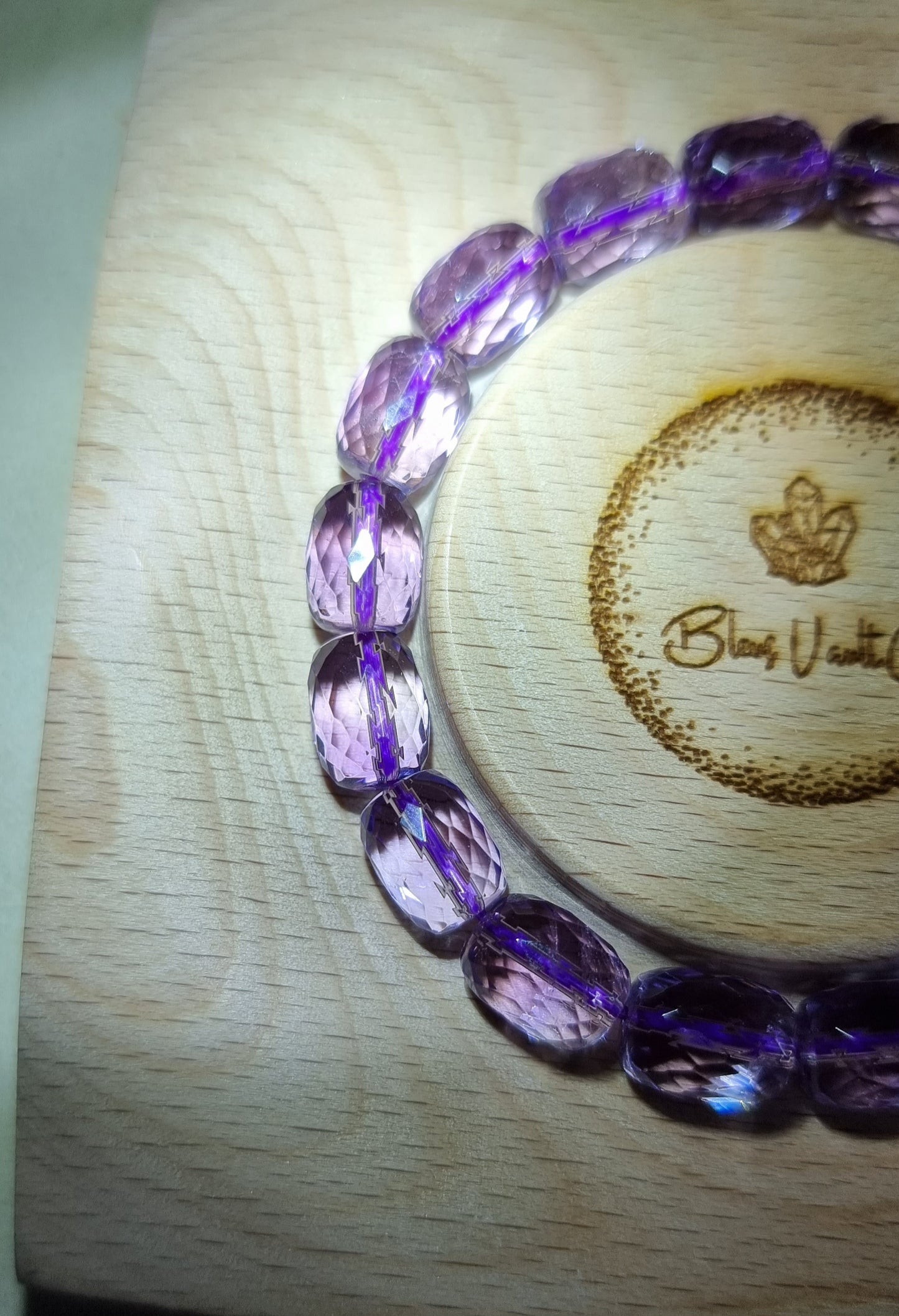 Amethyst Faceted Barrel with Certification 8mm (Premium Grade) 紫晶 - Bleus Vault.C 