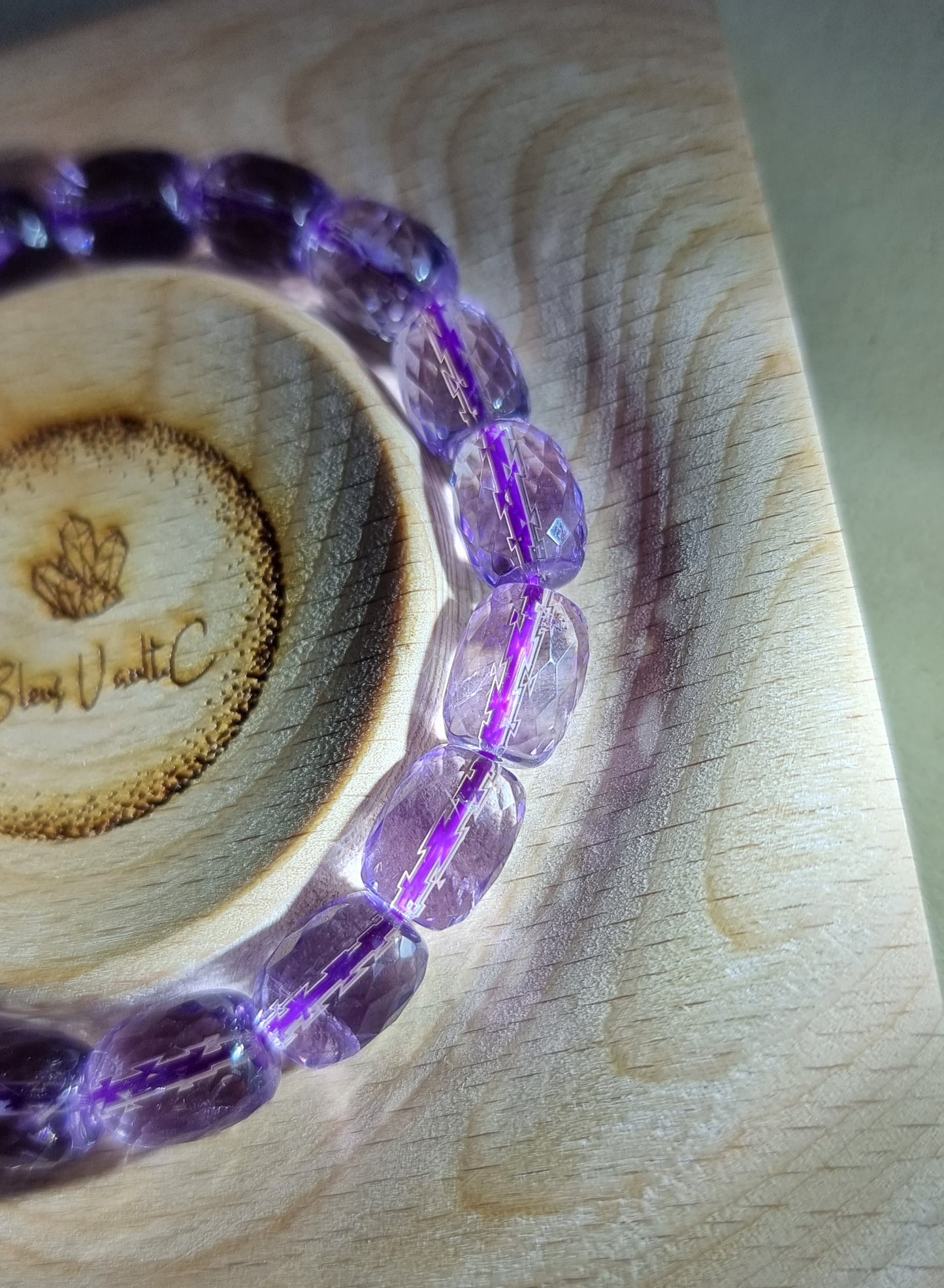 Amethyst Faceted Barrel with Certification 8mm (Premium Grade) 紫晶 - Bleus Vault.C 