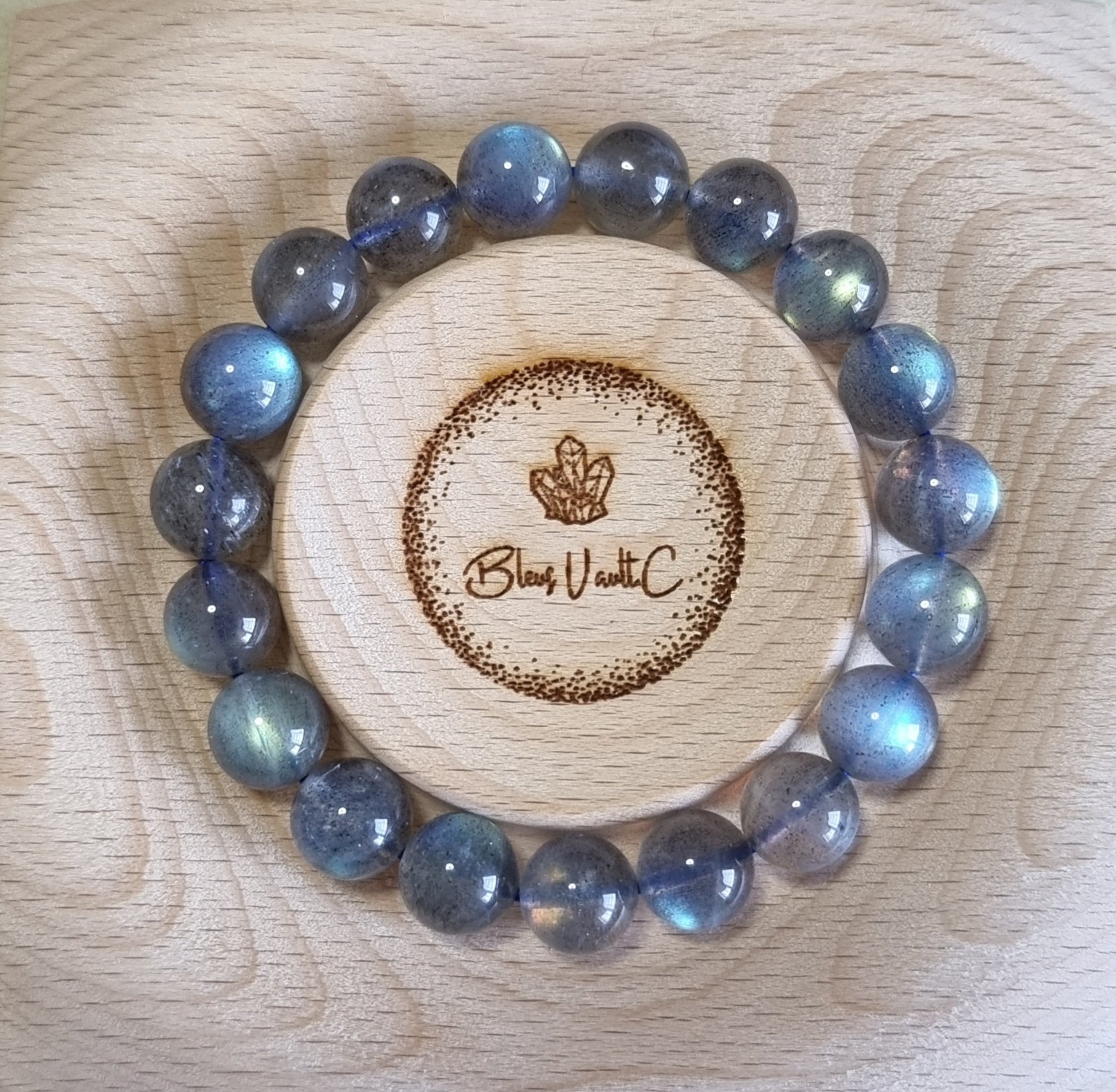 Labradorite Moonstone 10mm Blue Sheen (Premium Grade) 拉长石 - Bleus Vault.C 