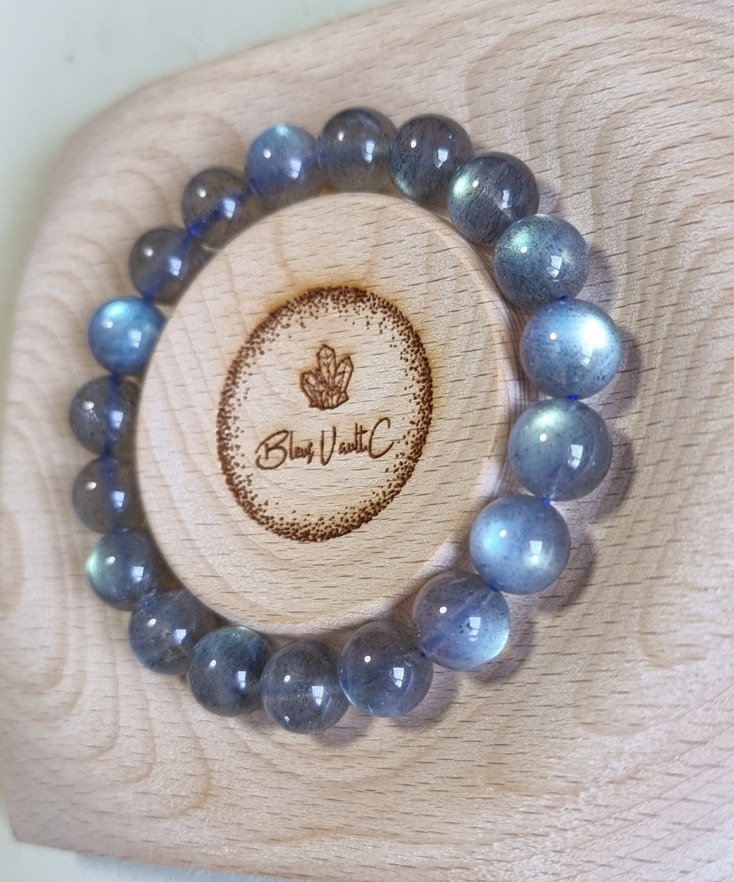 Labradorite Moonstone 10mm Blue Sheen (Premium Grade) 拉长石 - Bleus Vault.C 