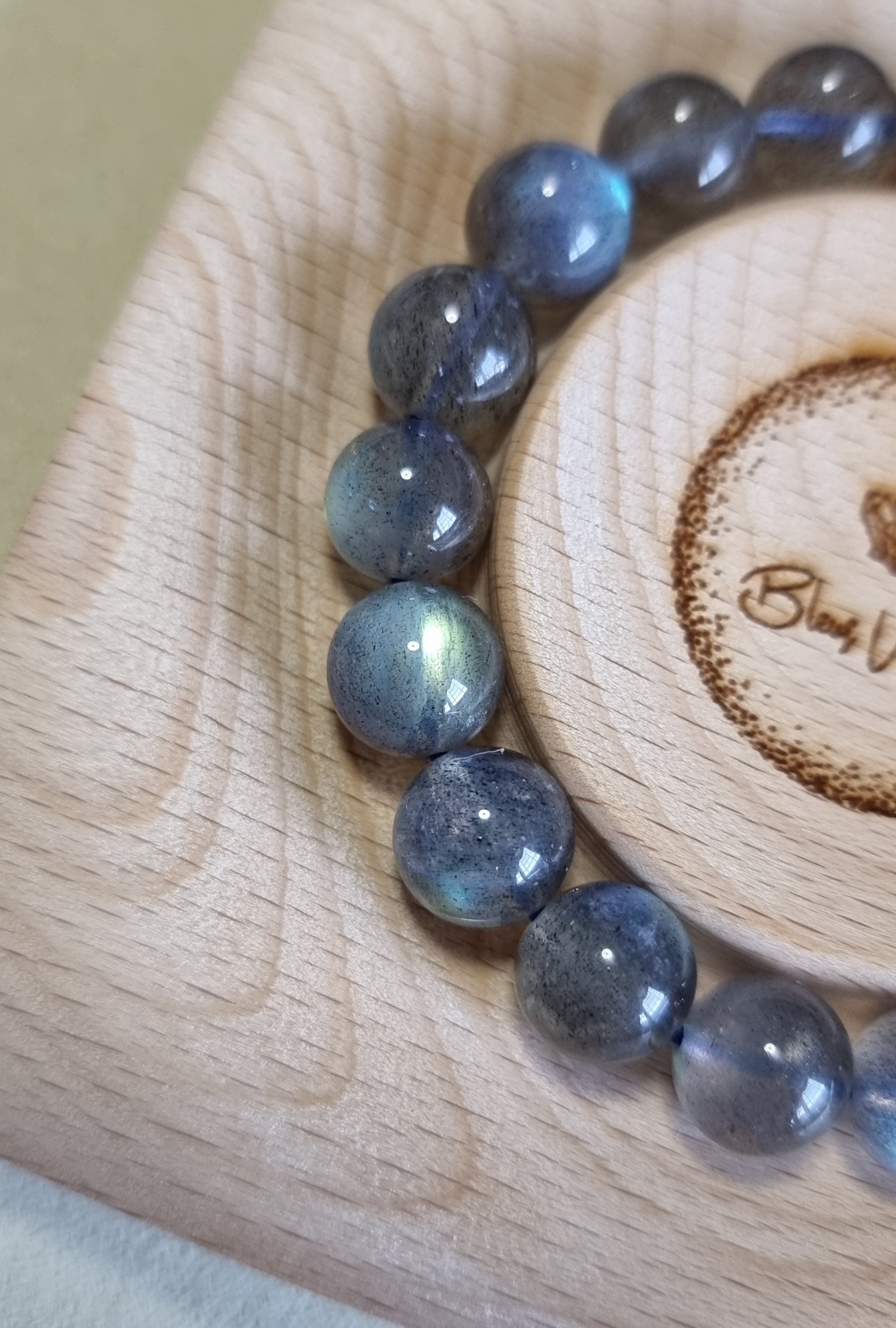 Labradorite Moonstone 10mm Blue Sheen (Premium Grade) 拉长石 - Bleus Vault.C 