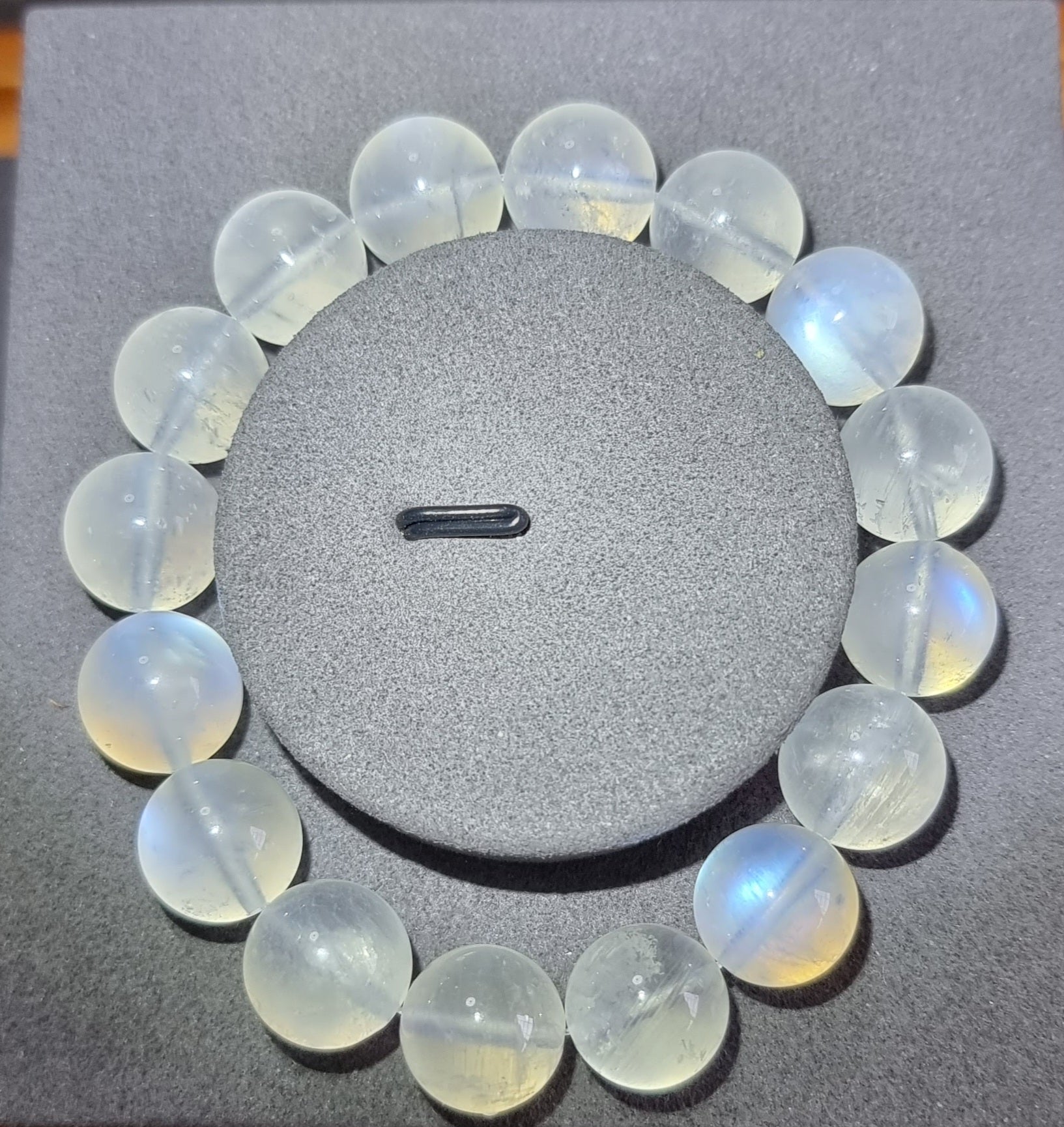 Grey Moonstone Sri Lanka with Certification 13mm (Premium Grade) 灰月光石 - Bleus Vault.C 