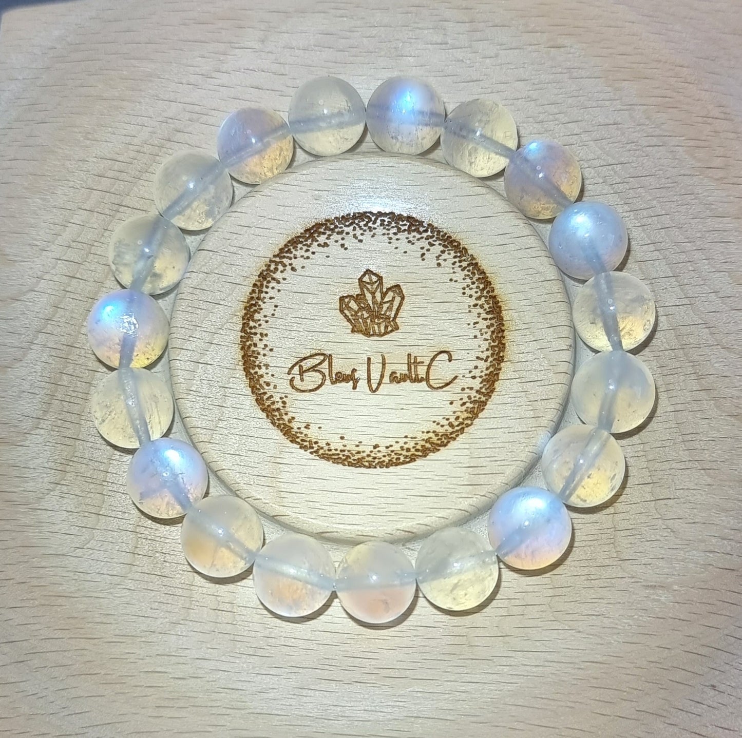 Grey Moonstone Sri Lanka with Certification 11mm (Premium Grade) 灰月光石 - Bleus Vault.C 