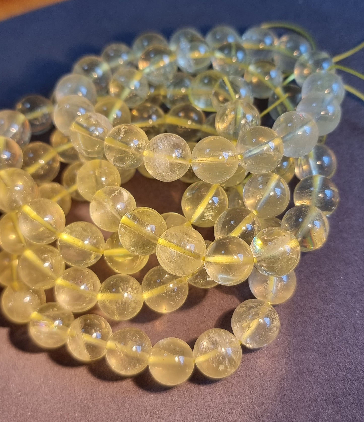 Citrine Lemon 11.5 & 12mm (High Grade) 柠檬晶