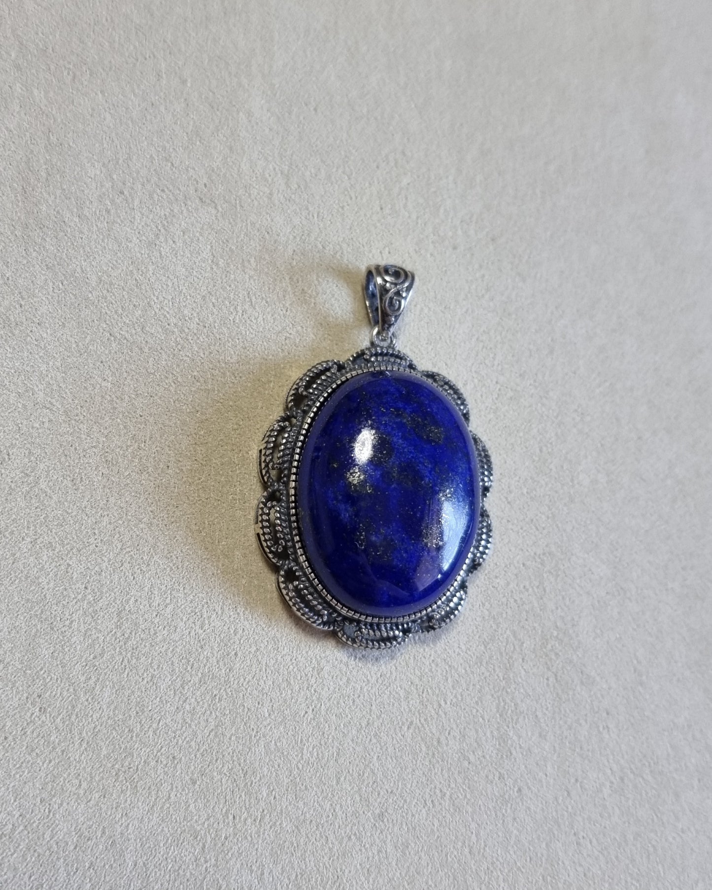 Lapis Lazuli Oval in S925 Silver with Certification (High Grade)青金石