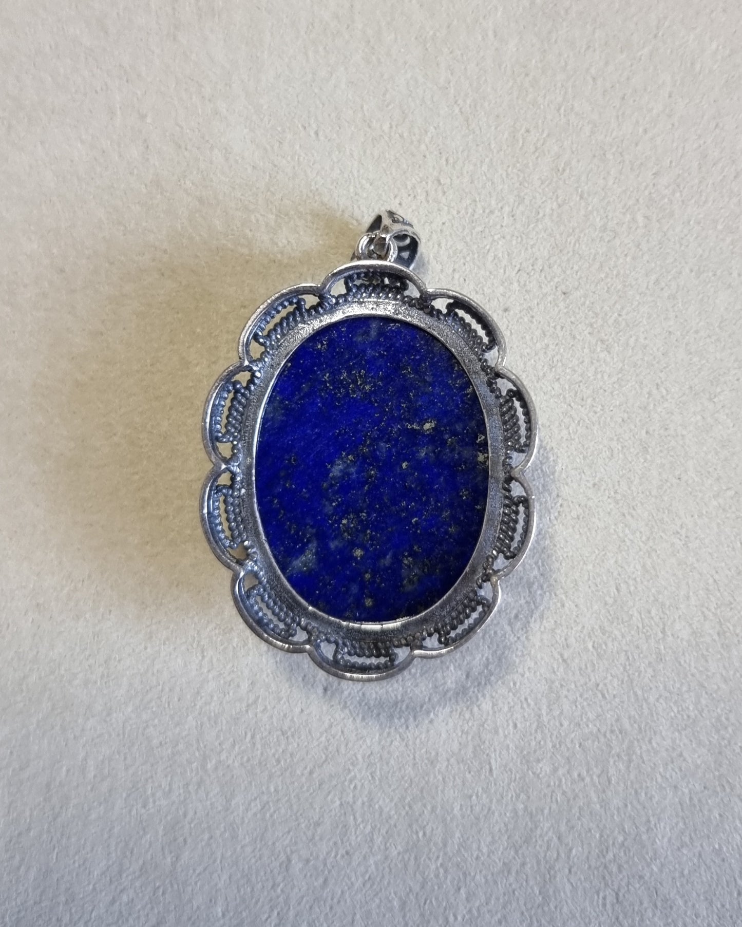 Lapis Lazuli Oval in S925 Silver with Certification (High Grade)青金石