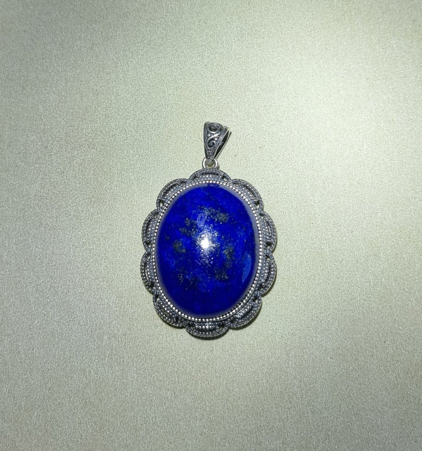 Lapis Lazuli Oval in S925 Silver with Certification (High Grade)青金石