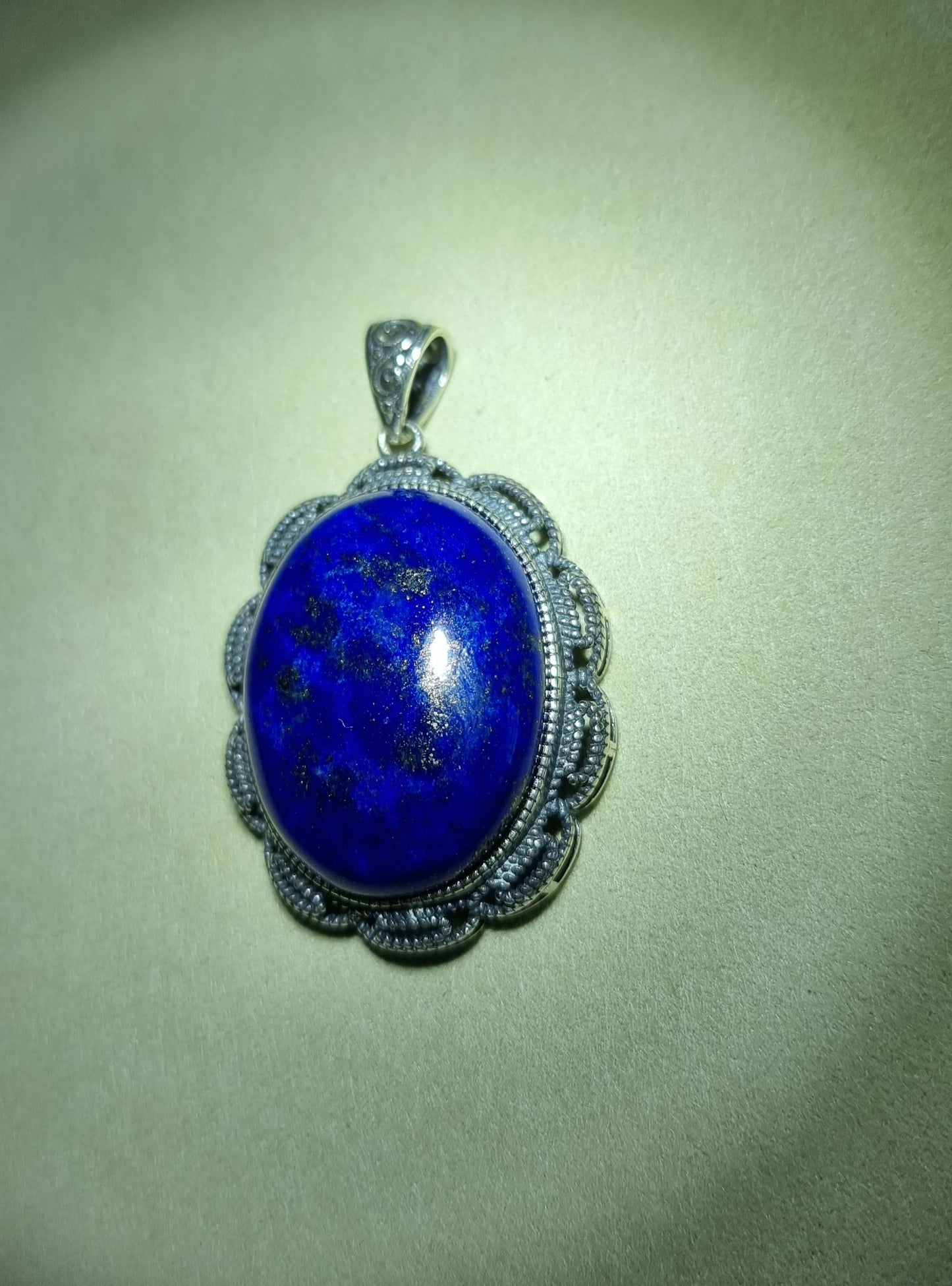 Lapis Lazuli Oval in S925 Silver with Certification (High Grade)青金石