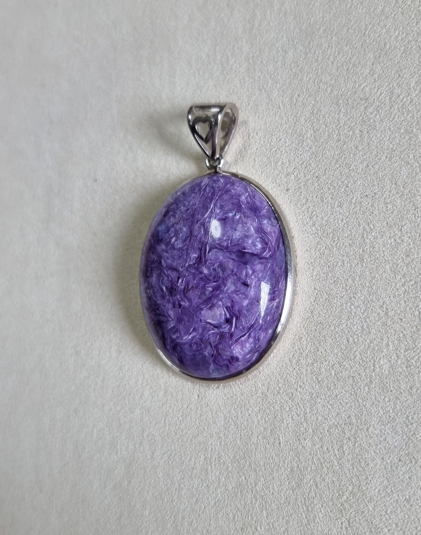 Charoite Oval in S925 Silver (Premium Grade) 紫龙晶