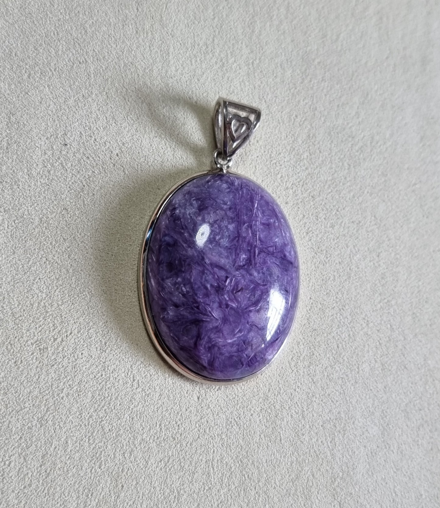 Charoite Oval in S925 Silver (Premium Grade) 紫龙晶