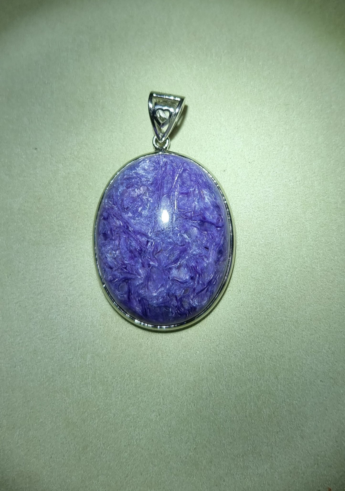 Charoite Oval in S925 Silver (Premium Grade) 紫龙晶