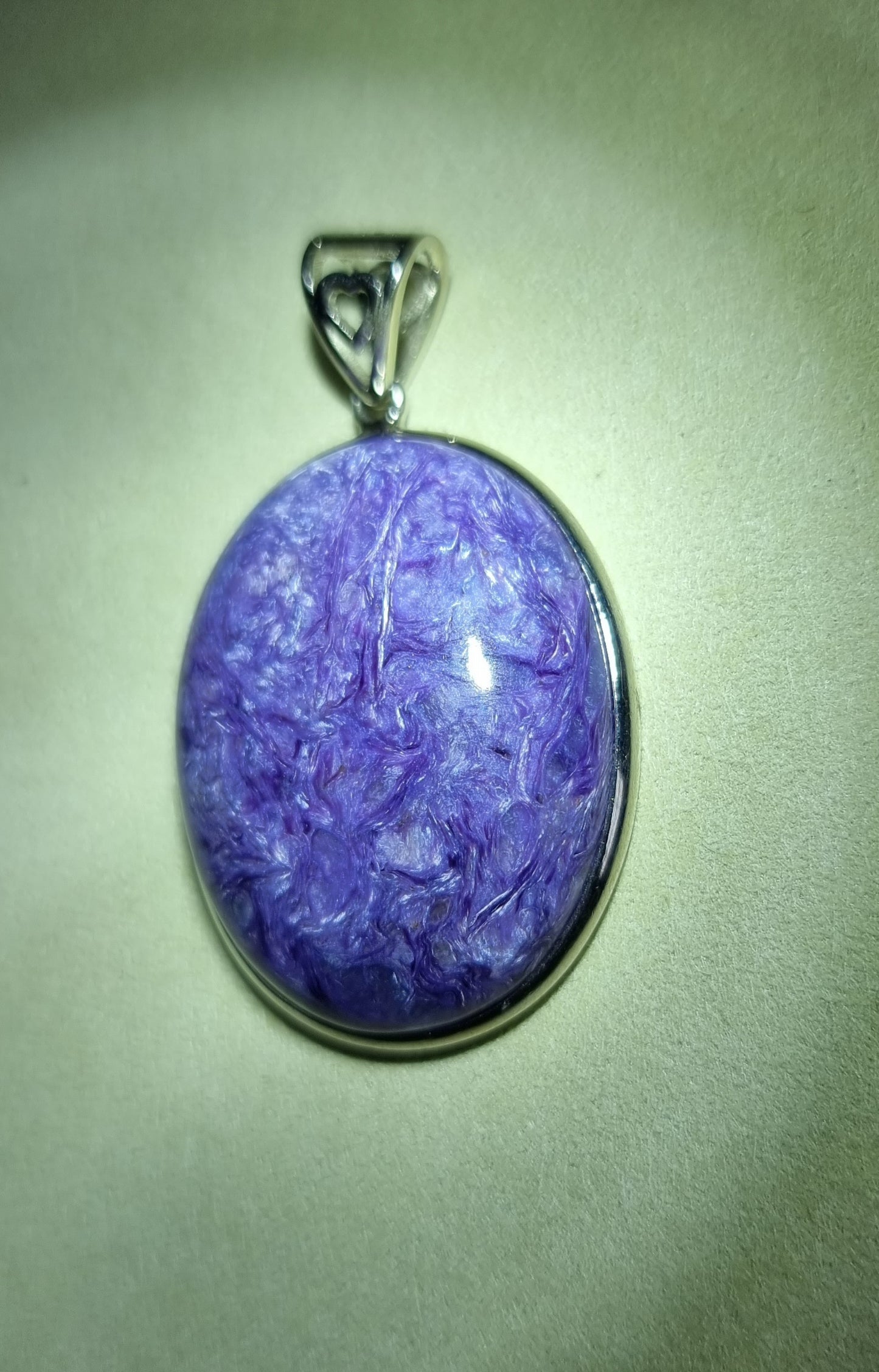 Charoite Oval in S925 Silver (Premium Grade) 紫龙晶