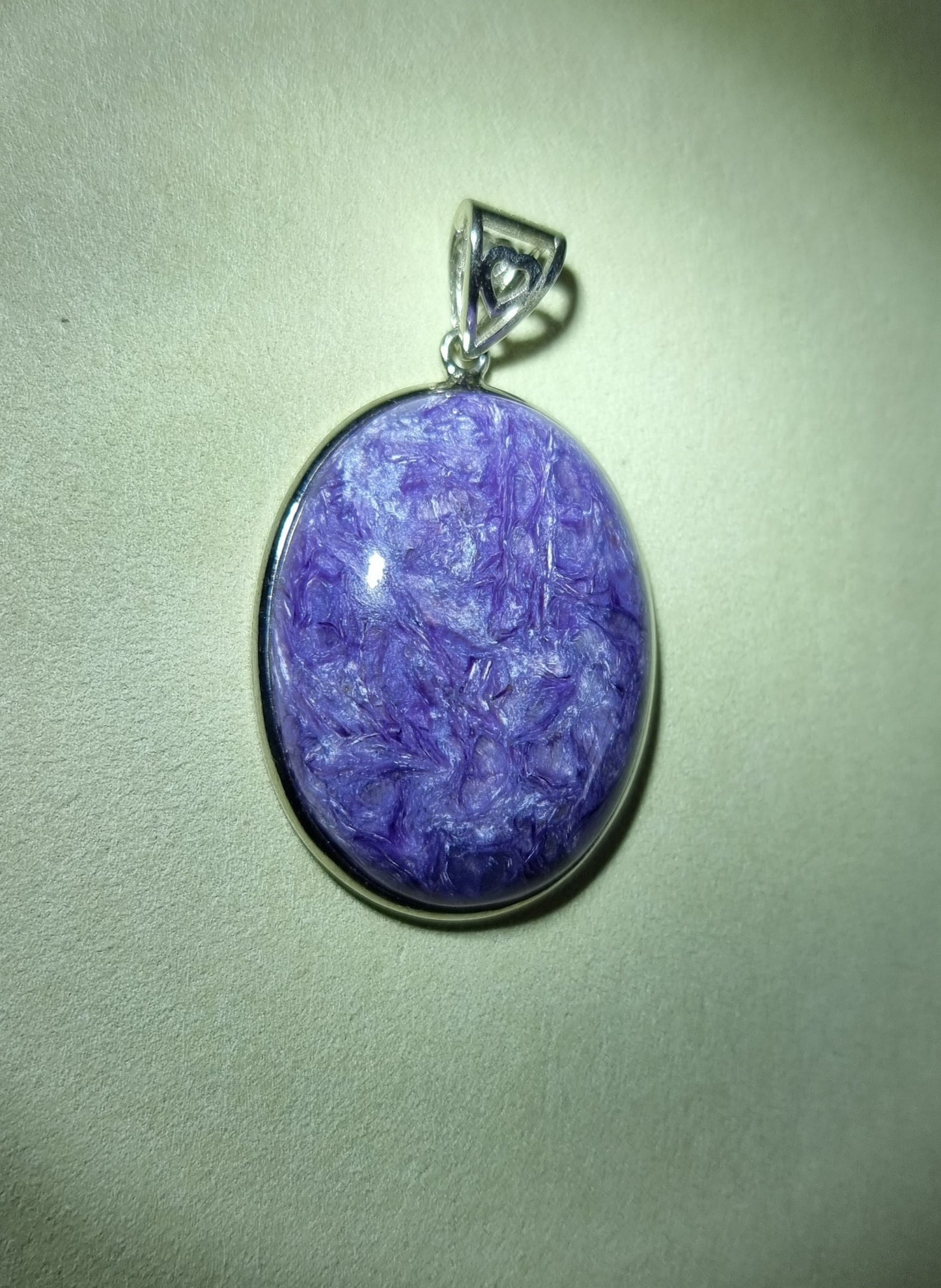 Charoite Oval in S925 Silver (Premium Grade) 紫龙晶