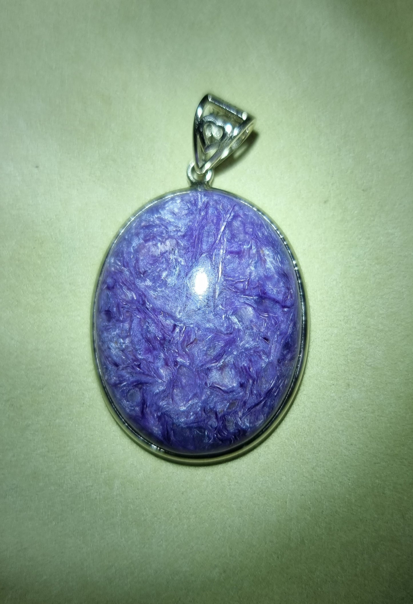 Charoite Oval in S925 Silver (Premium Grade) 紫龙晶