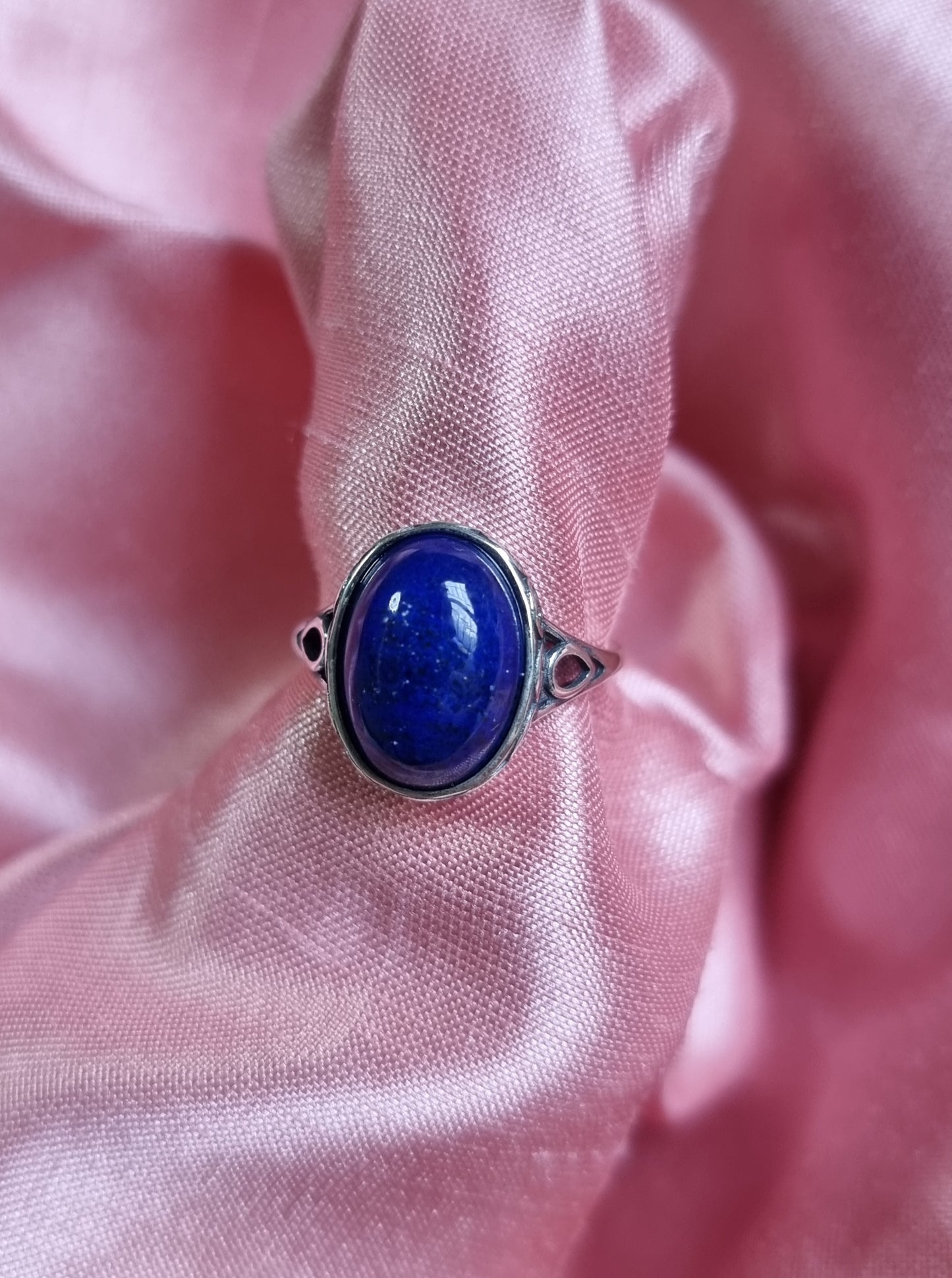 Lapis Lazuli Oval in Tibetan Vintage S925 Silver (Adjustable Ring) 青金石