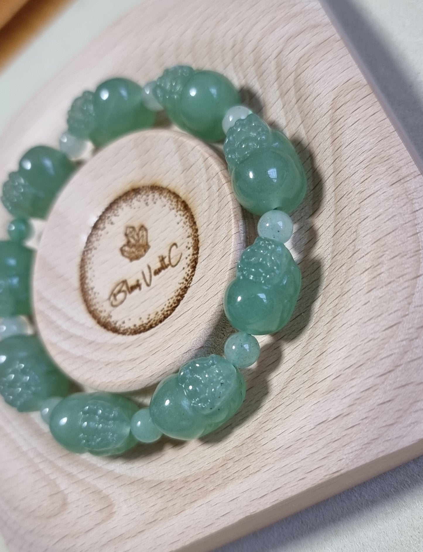 Aventurine Jade Pixiu 10 & 11mm 東陵玉 - Bleus Vault.C 