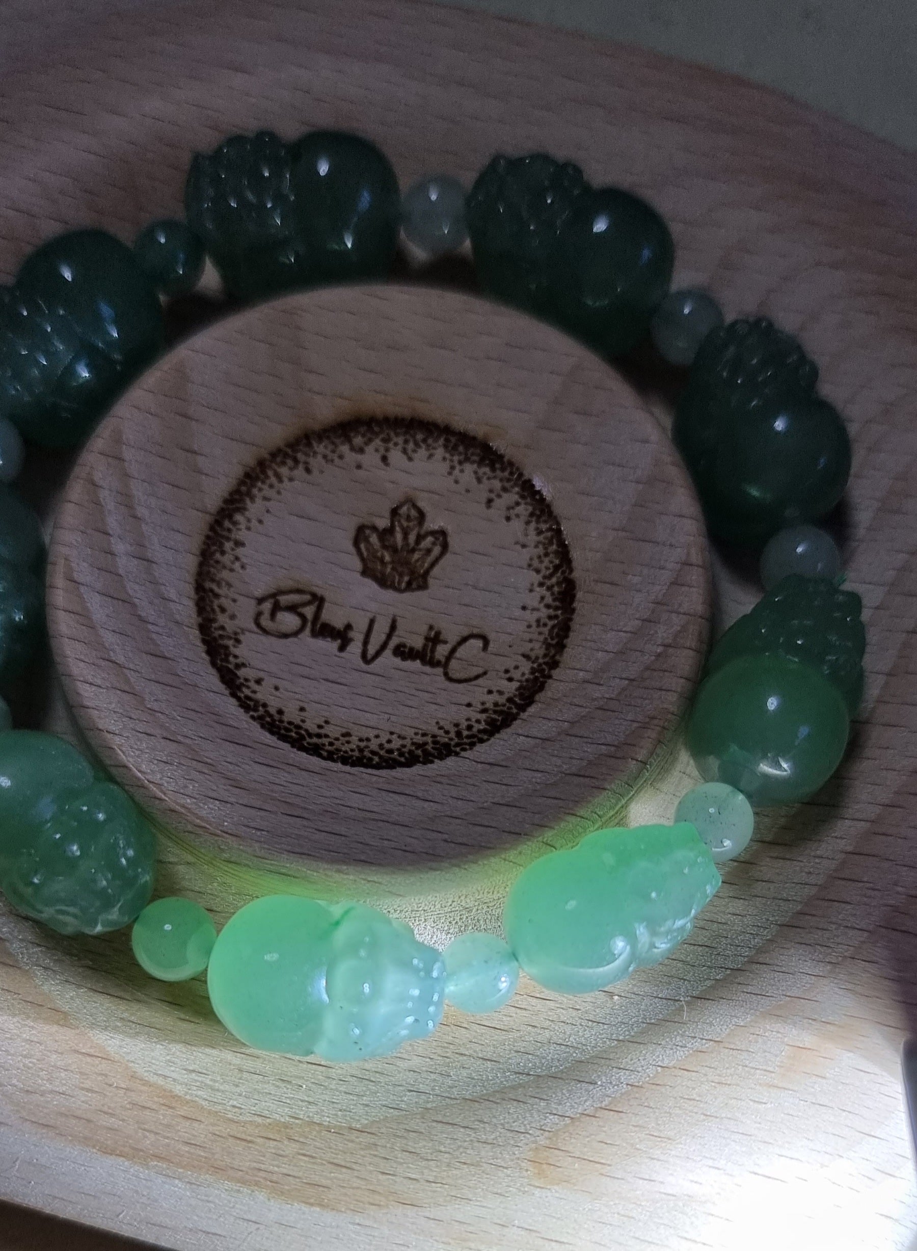 Aventurine Jade Pixiu 10 & 11mm 東陵玉 - Bleus Vault.C 