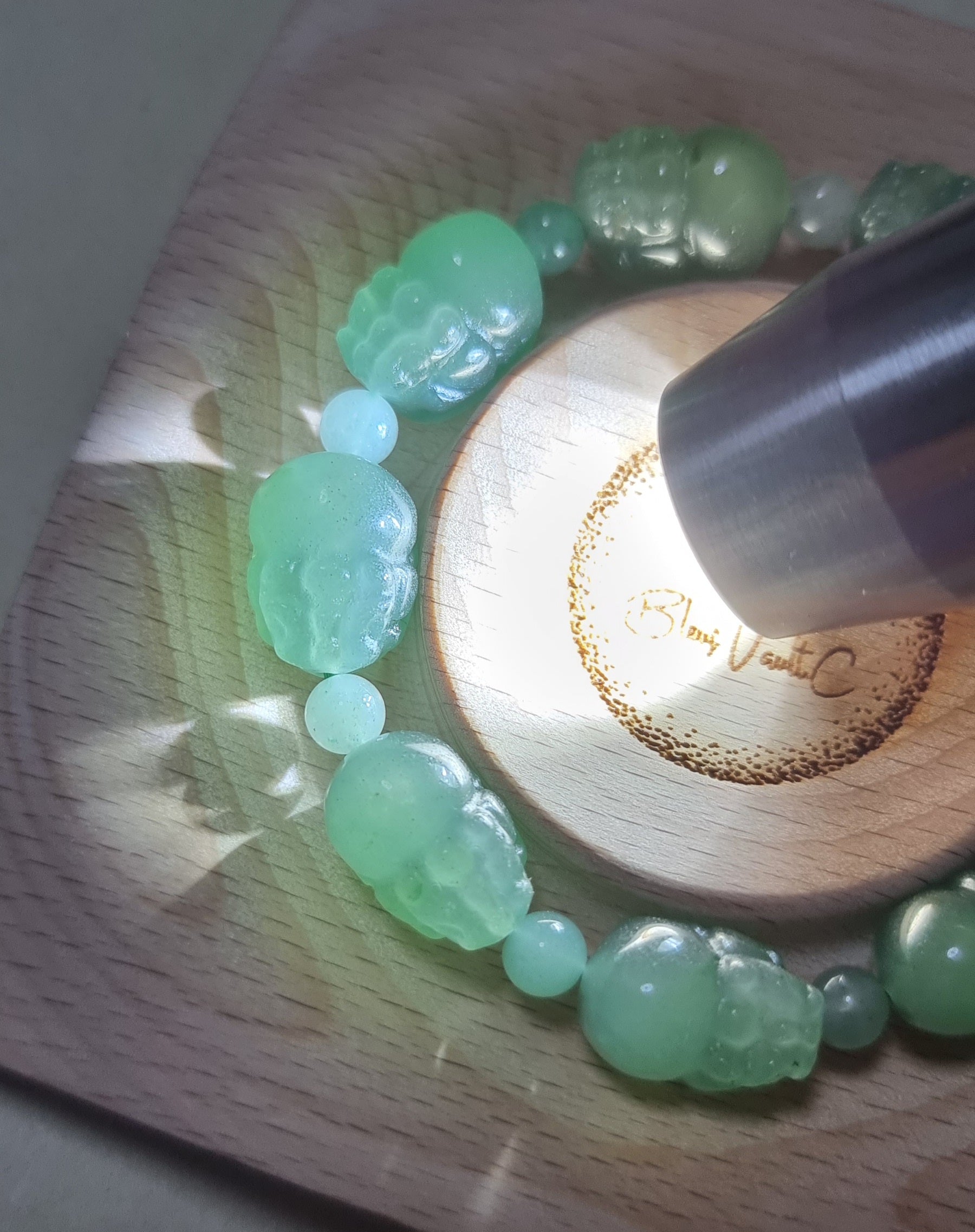 Aventurine Jade Pixiu 10 & 11mm 東陵玉 - Bleus Vault.C 