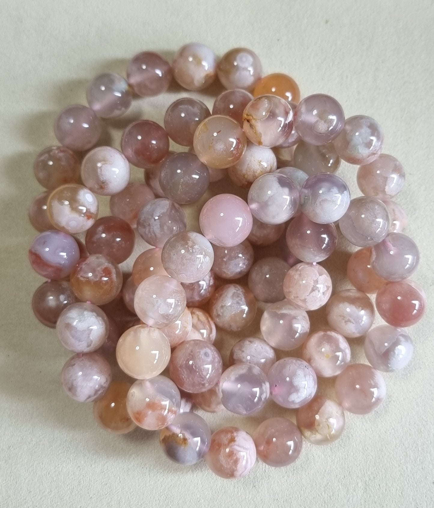 Cherry Blossom Agate Sakura Pinky Purple (High Grade) 13-13.5mm 樱花玛瑙