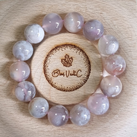 Cherry Blossom Agate Sakura Pinky Purple (High Grade) 16mm 樱花玛瑙